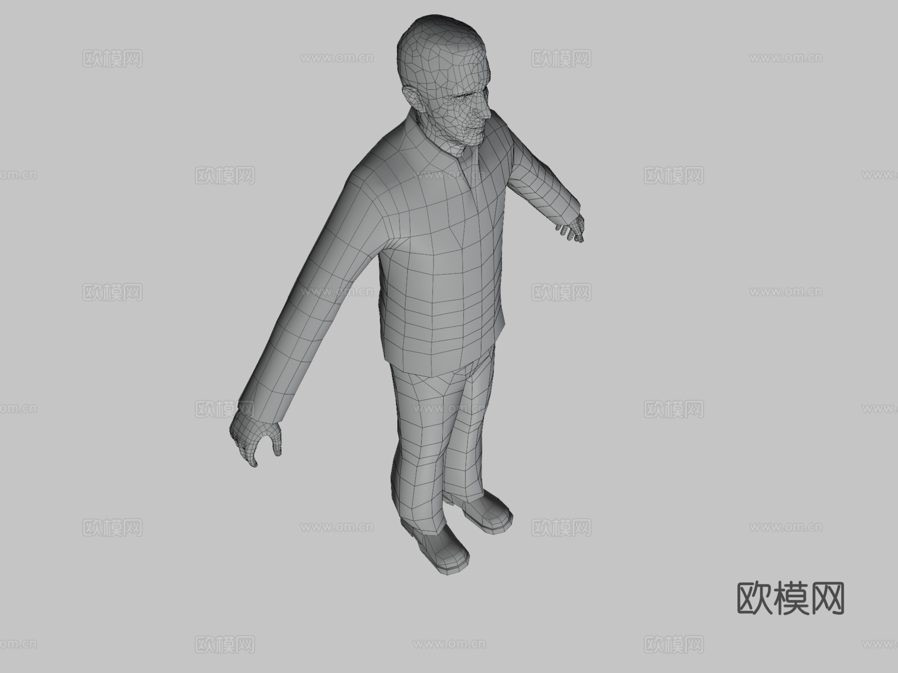 男性_07面部3d模型