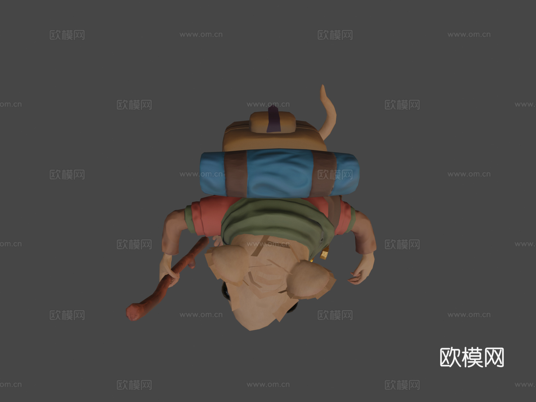 一只探索中的老鼠3d模型