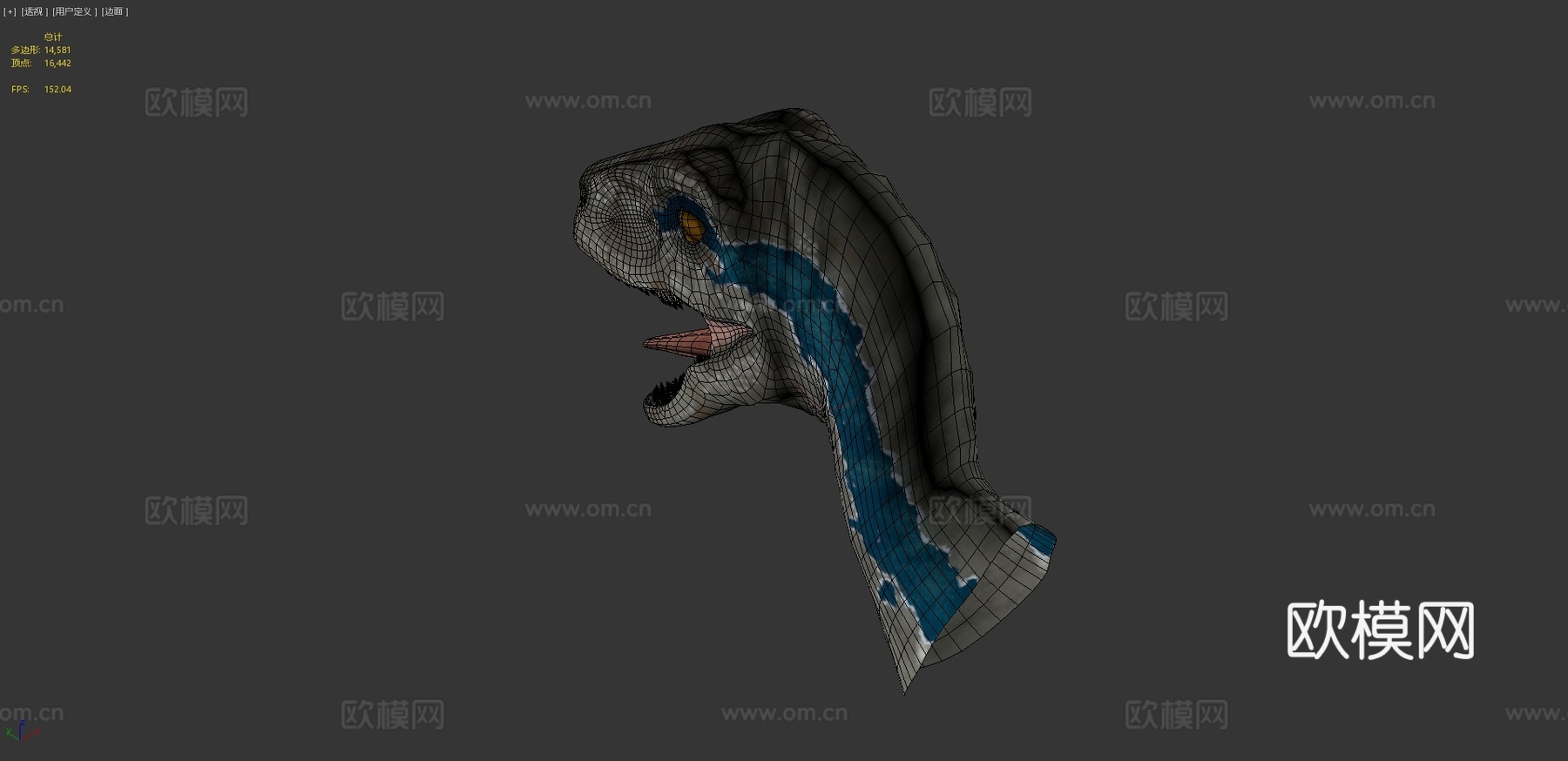 =蓝色=侏罗纪世界[4K,]3d模型