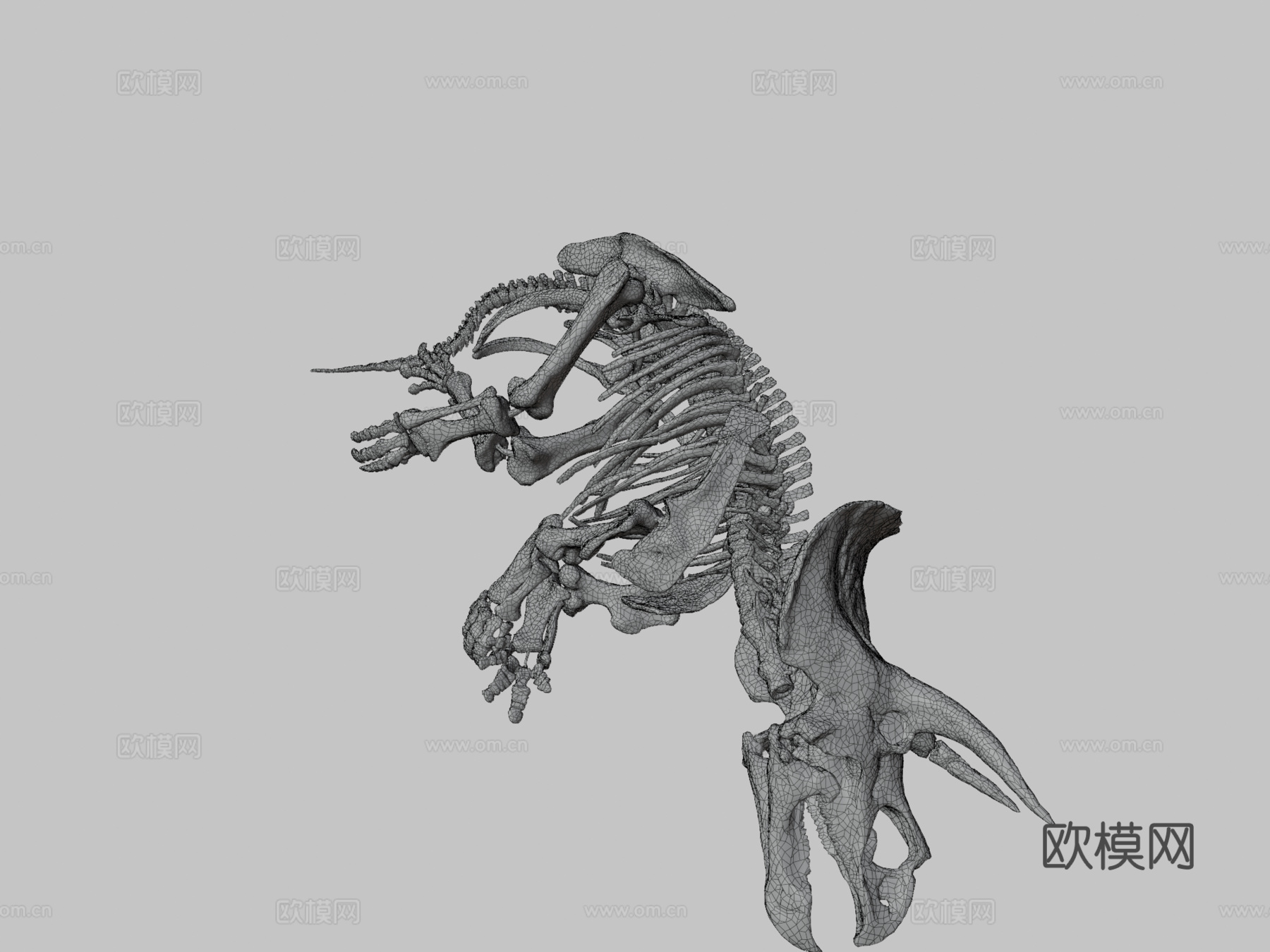 三角龙恐怖沼泽种3d模型