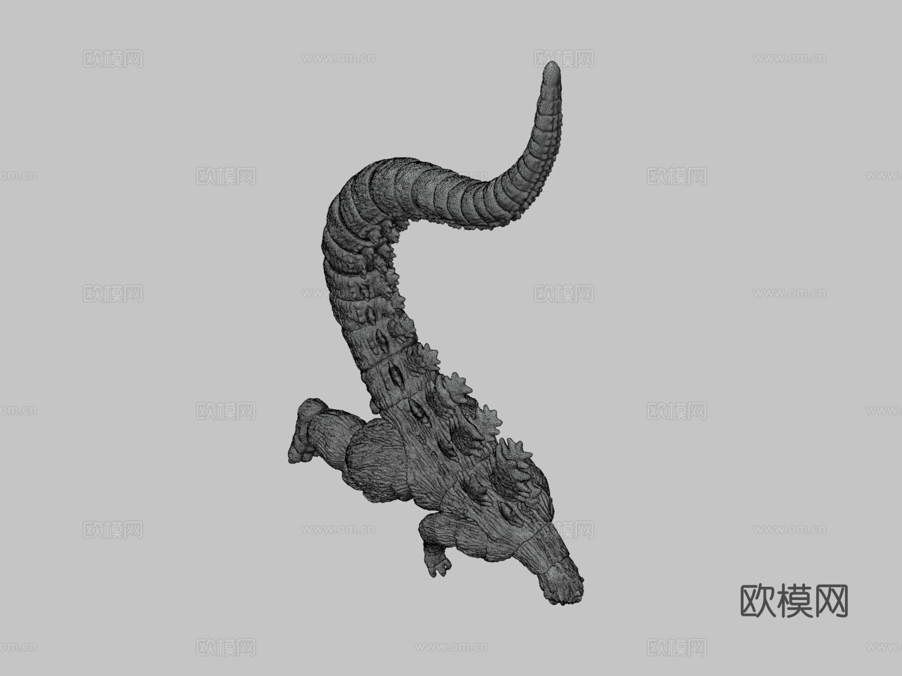 年哥斯拉雕像3D扫描3d模型