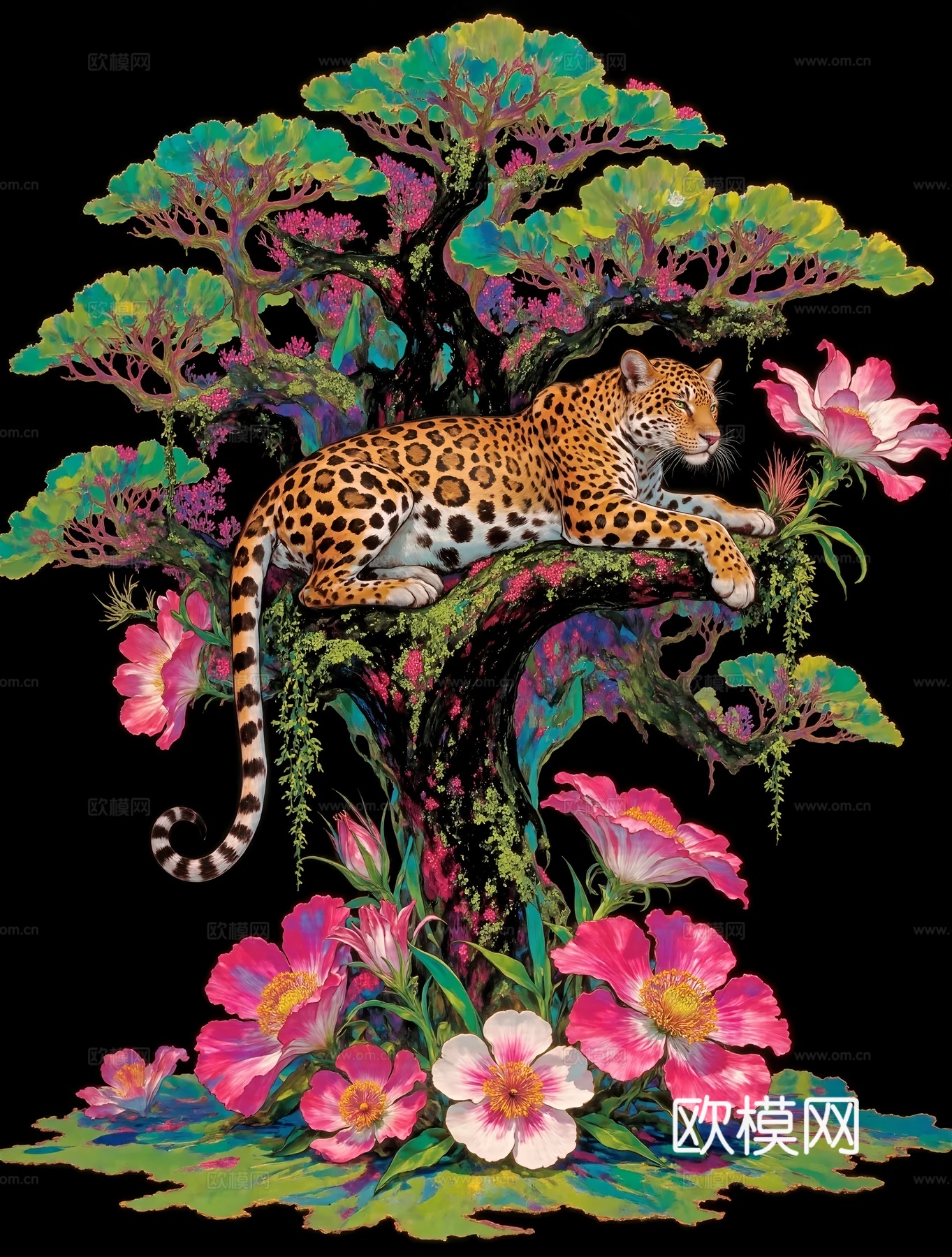 动物豹子时尚艺术挂画