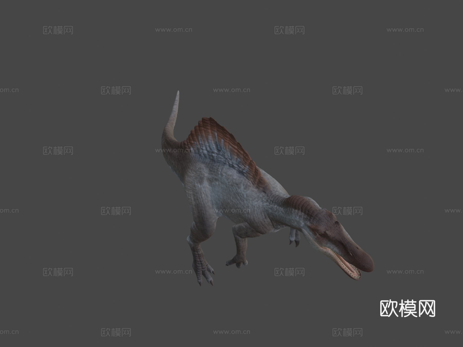 侏罗纪公园3棘龙粉丝艺术3d模型