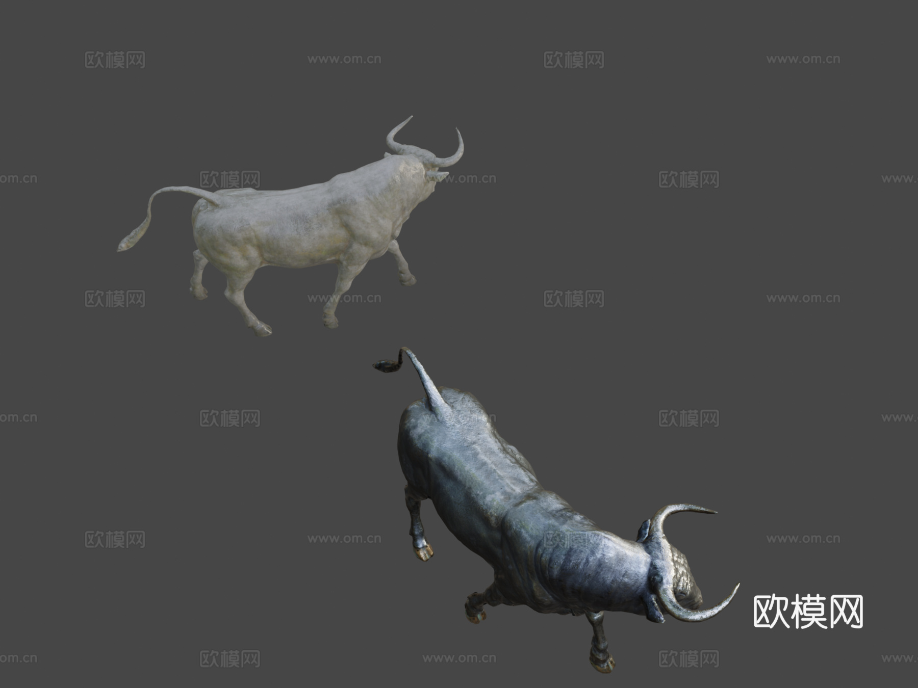 公牛雕像3d模型
