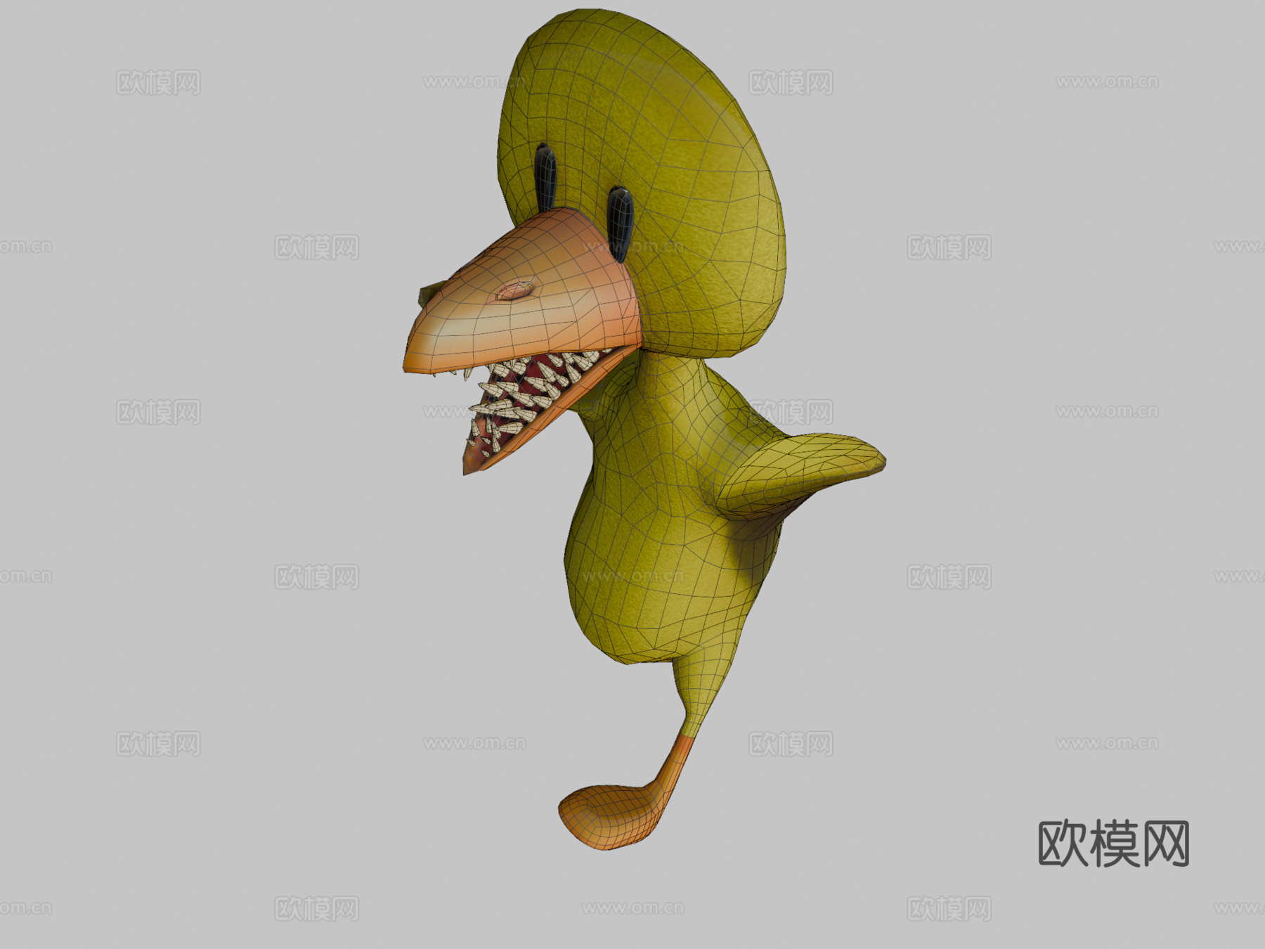 未使用的黄色[彩虹朋友]3d模型