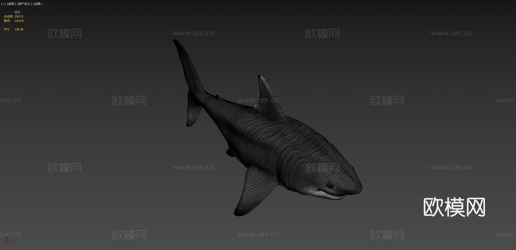 巨齿鲨3d模型