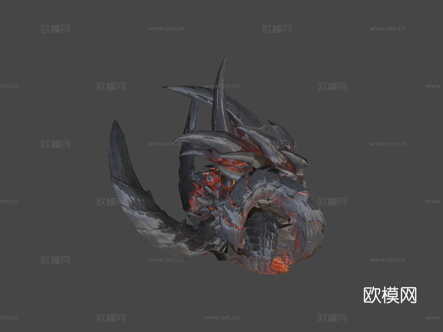 龙攻击动画3d模型