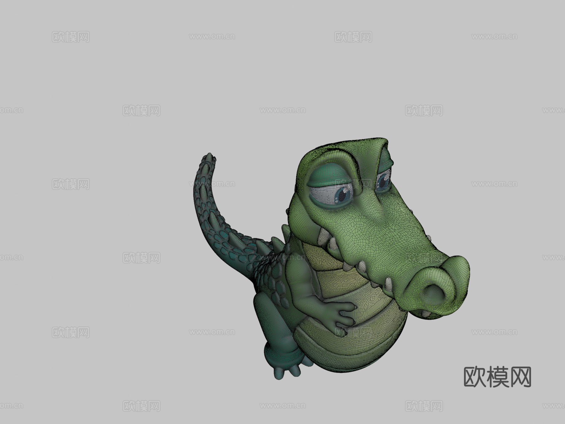 快乐鳄鱼3d模型