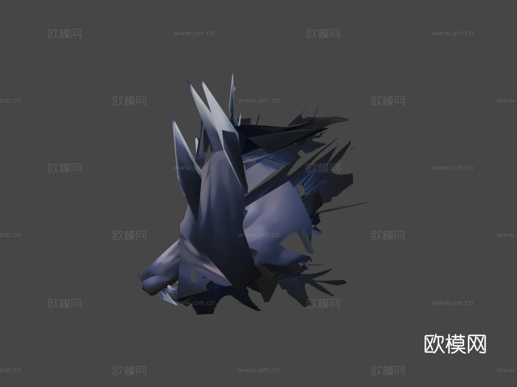 卡通变异狼3d模型