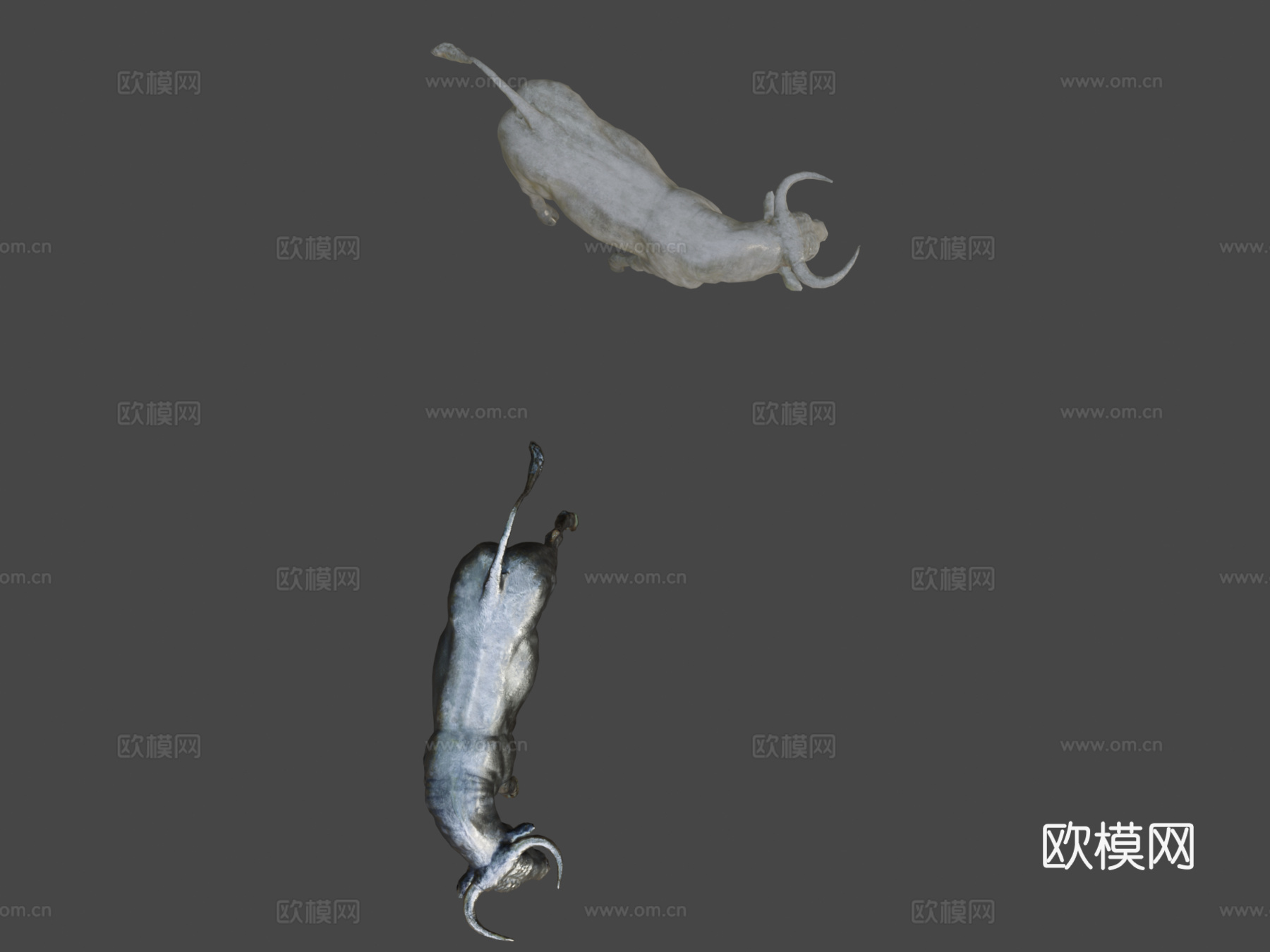 公牛雕像3d模型