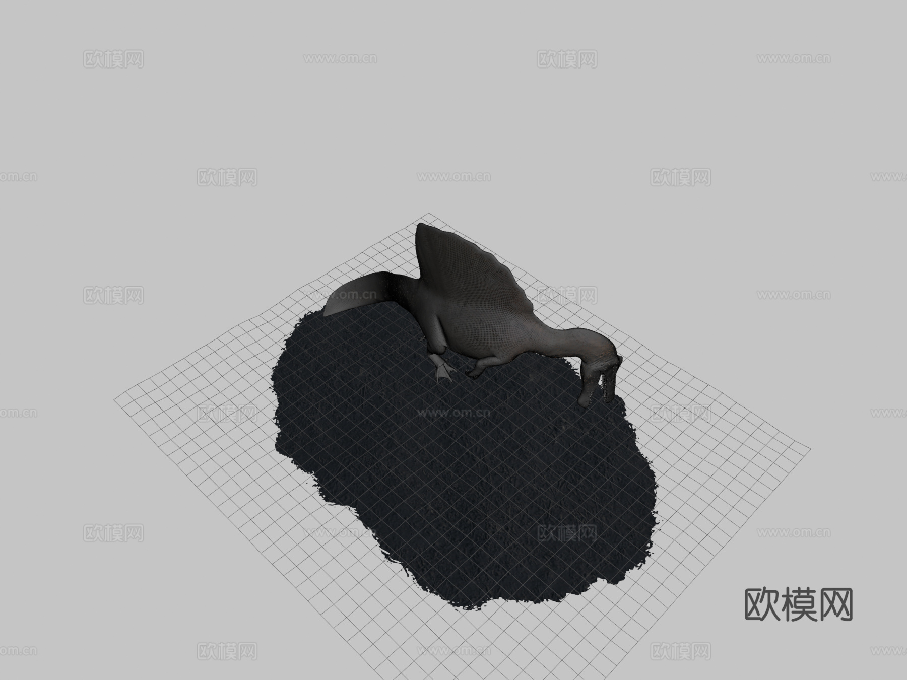 游泳棘龙3d模型