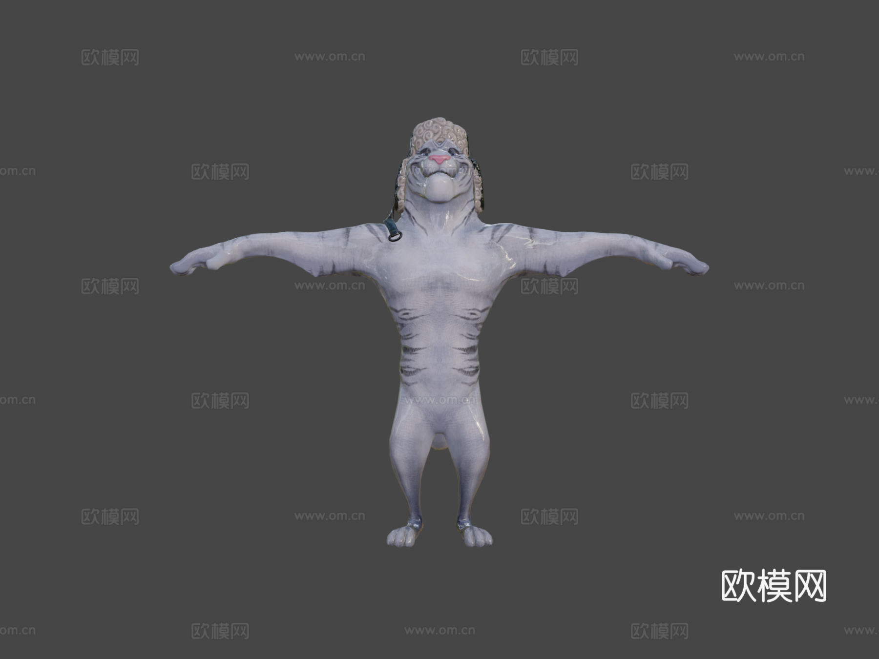 动物城风格西伯利亚虎3d模型