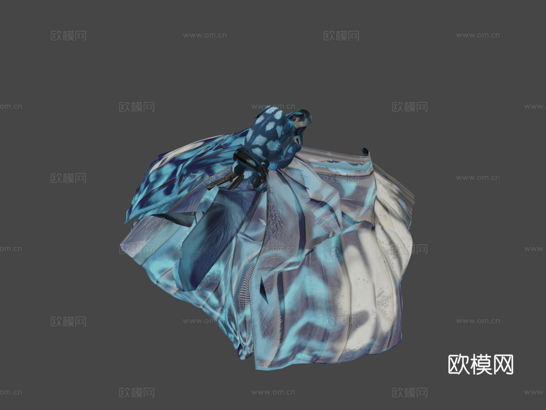 蓝蝴蝶饼干3d模型