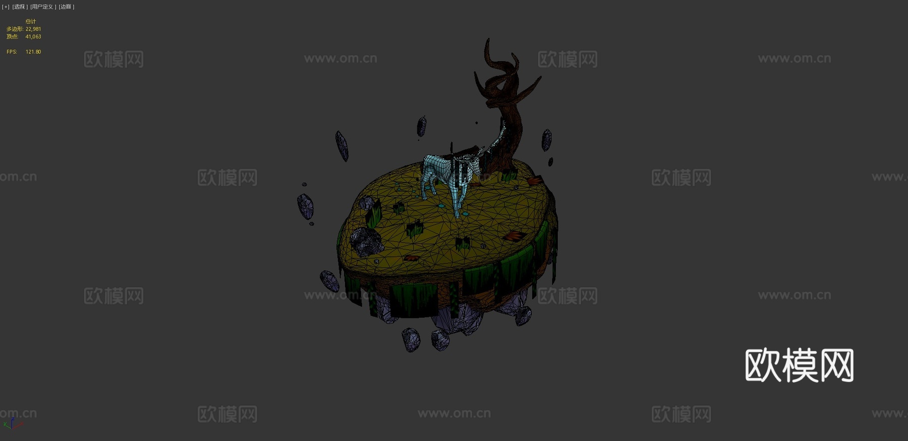 幽灵鹿3d模型