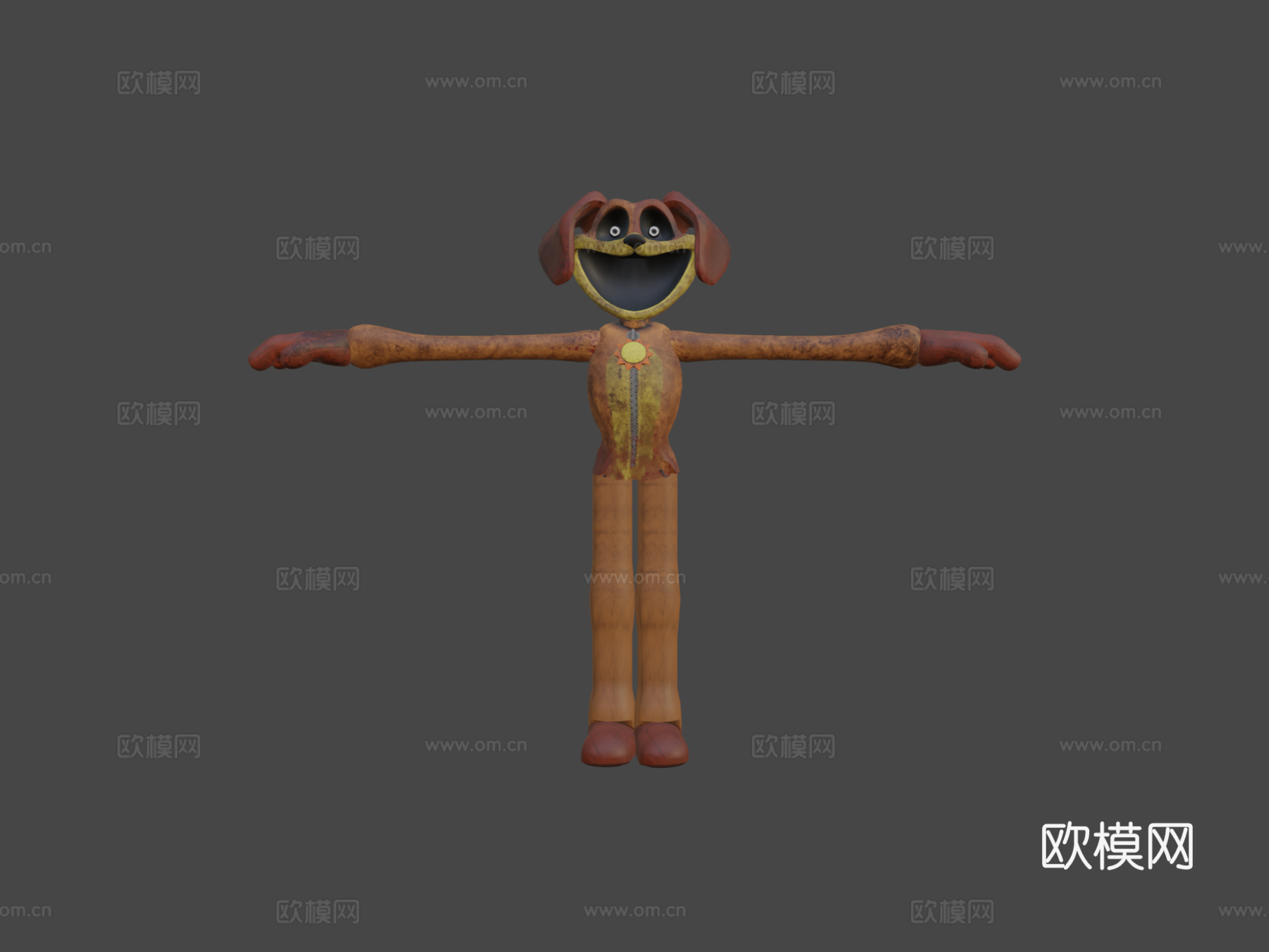带腿的狗日3d模型