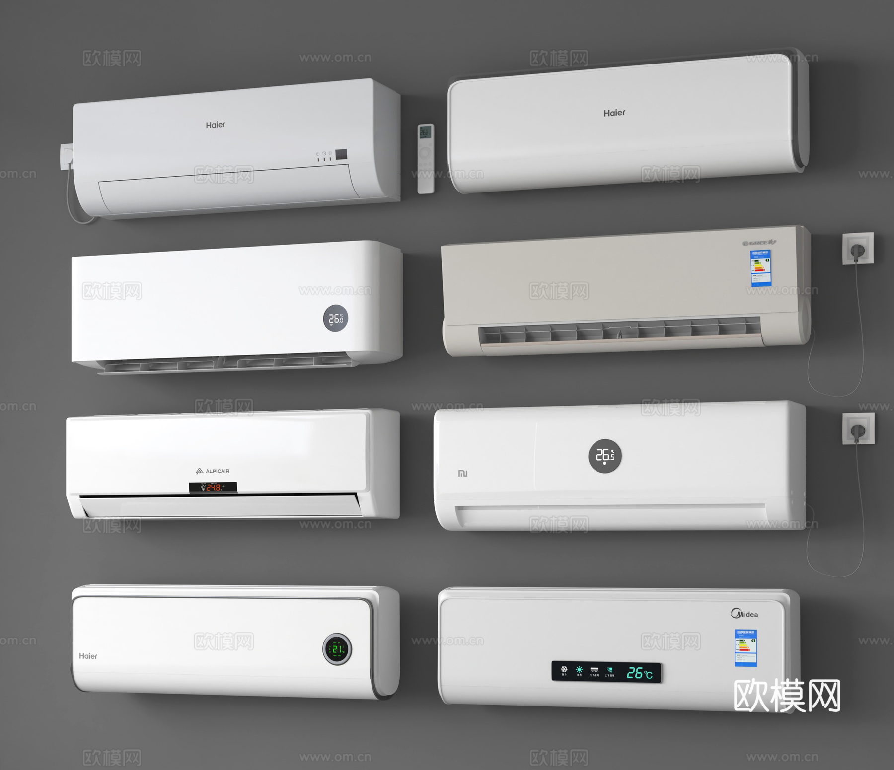 挂式空调3d模型