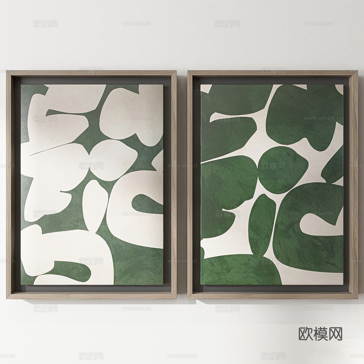 新中式装饰挂画3d模型