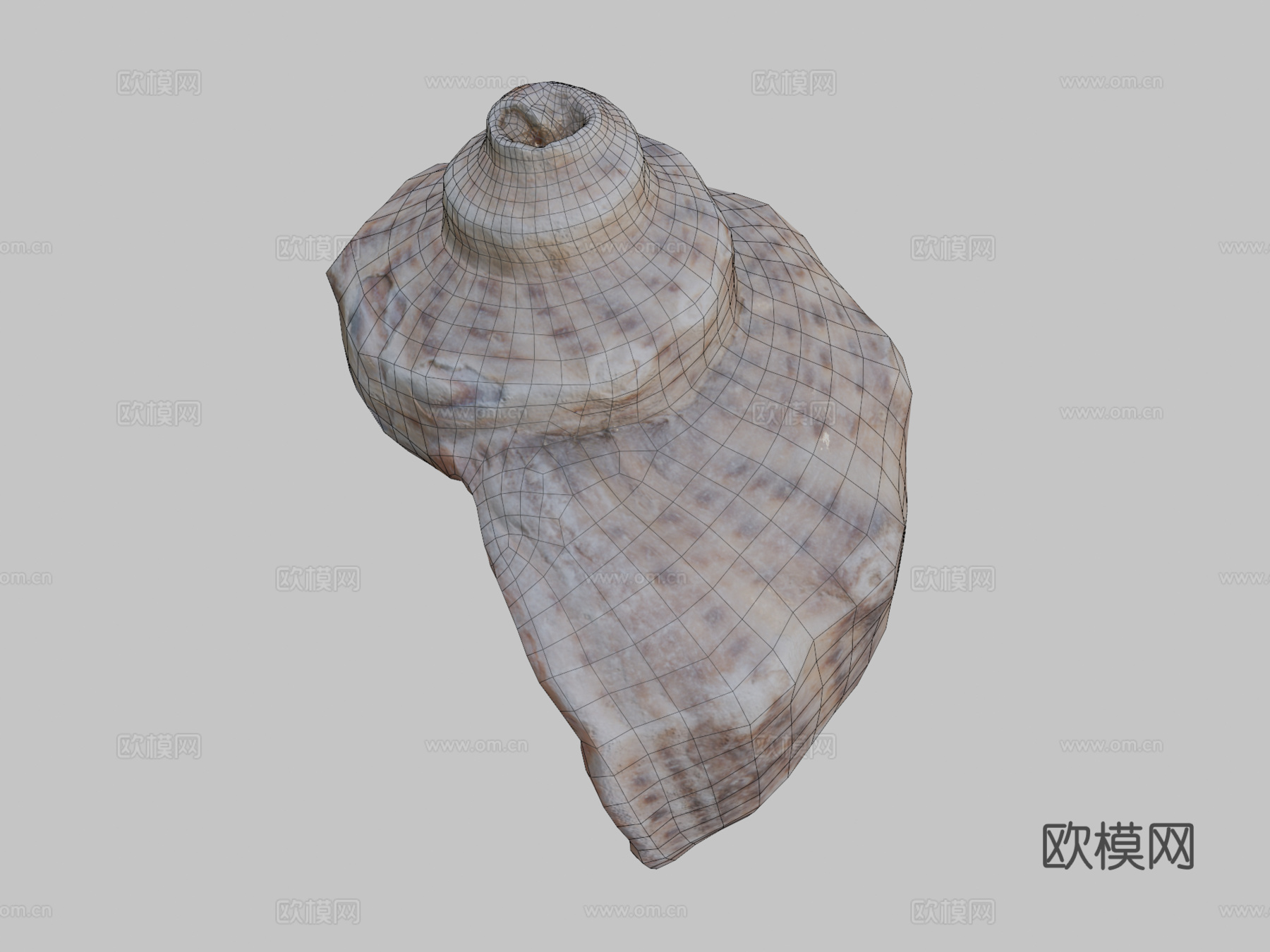 贝壳-PBR游戏道具3d模型