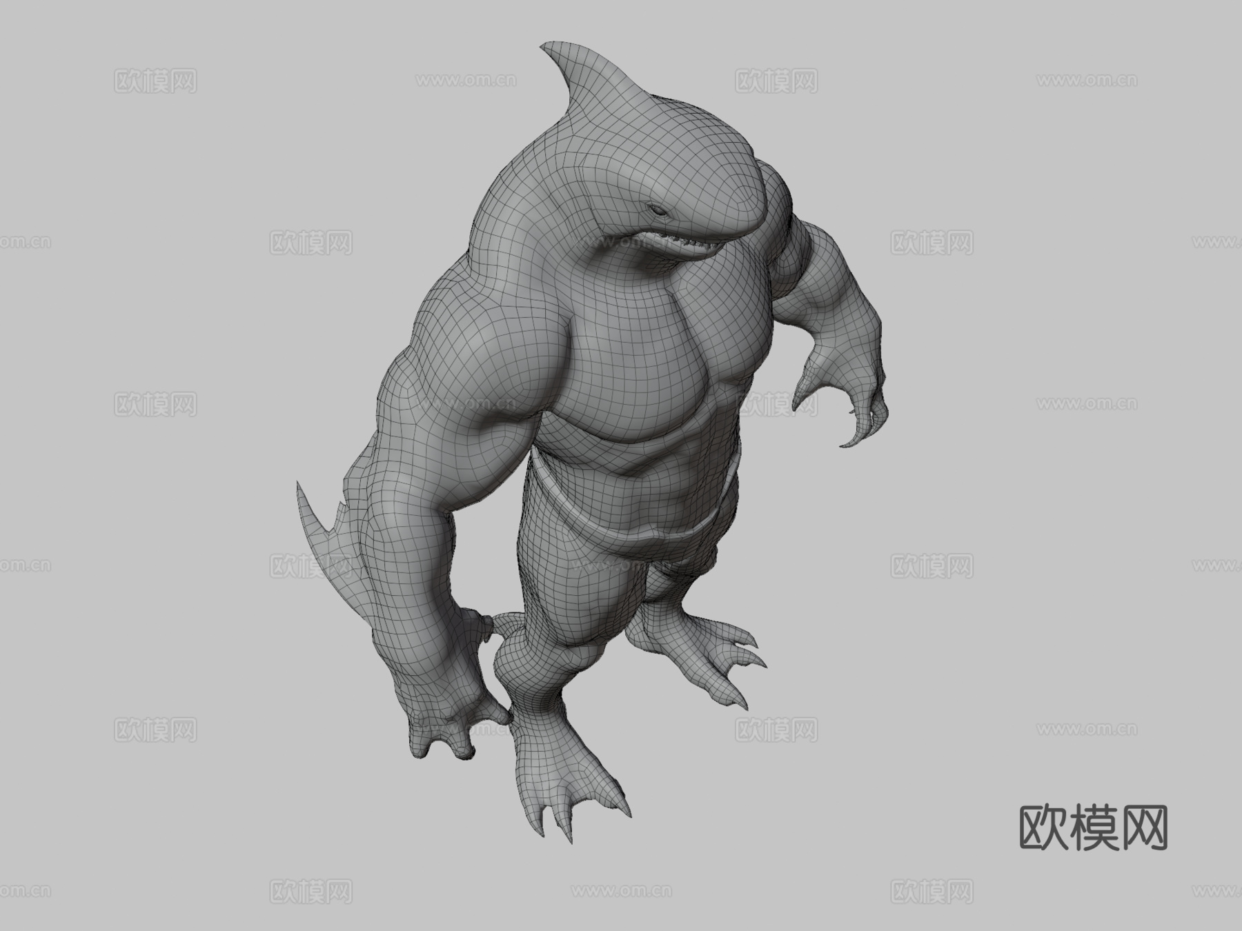 鲨鱼人3d模型