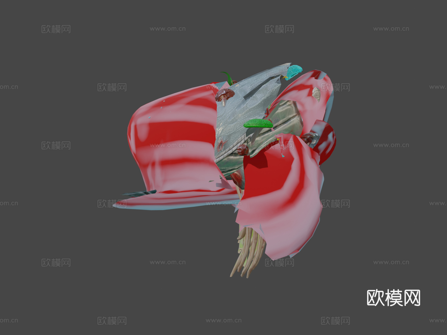 面纱之鲸-风格化动画模型3d模型