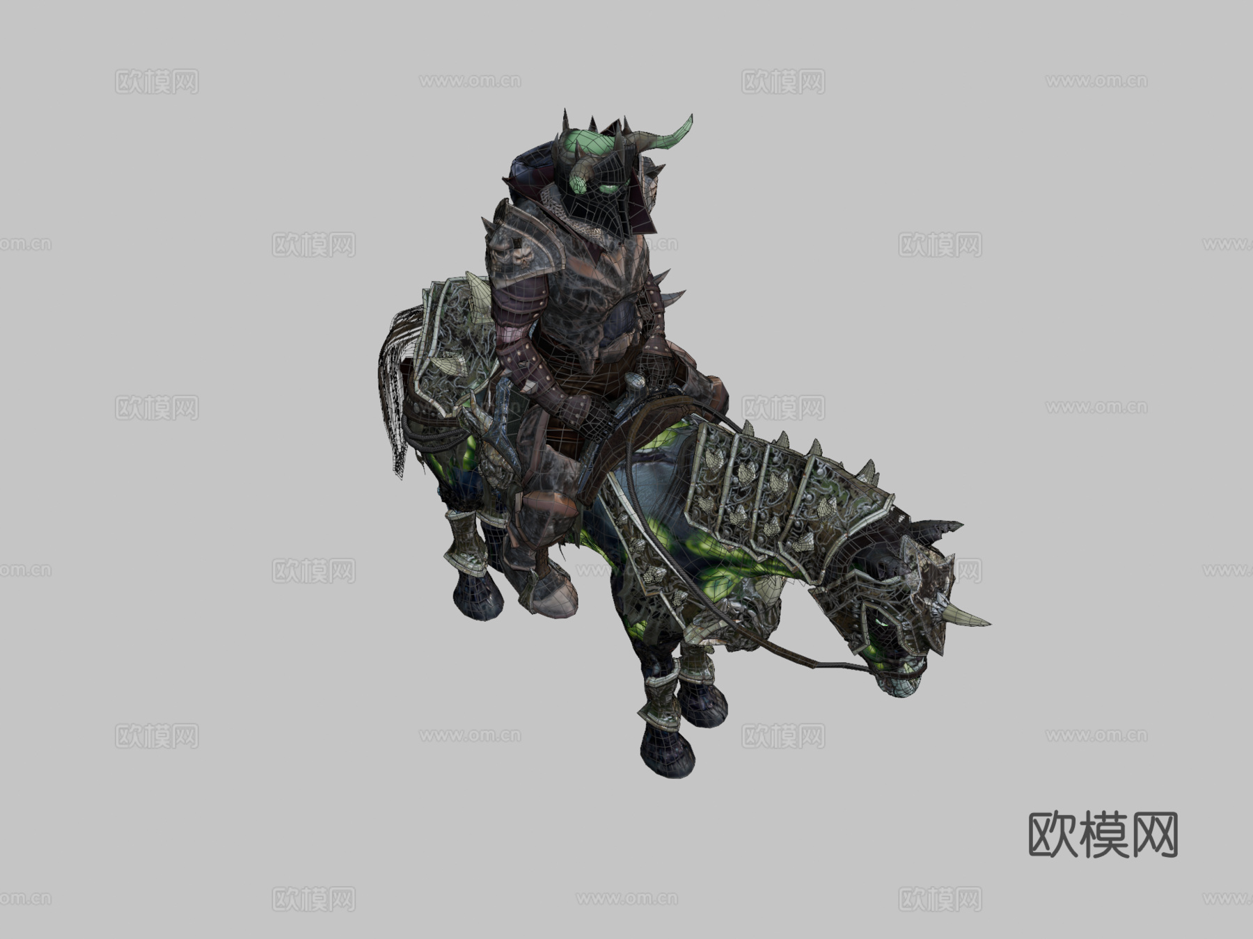亡灵马与邪恶骑士3d模型
