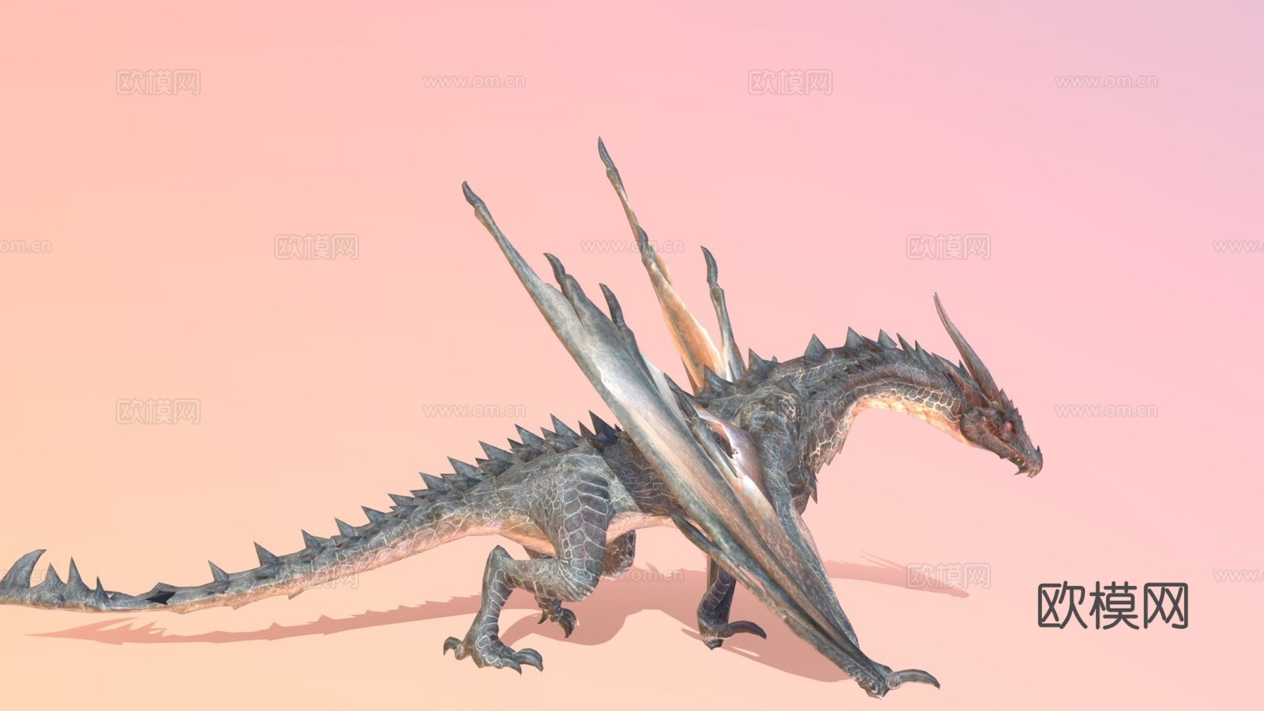 双足飞龙动画3d模型