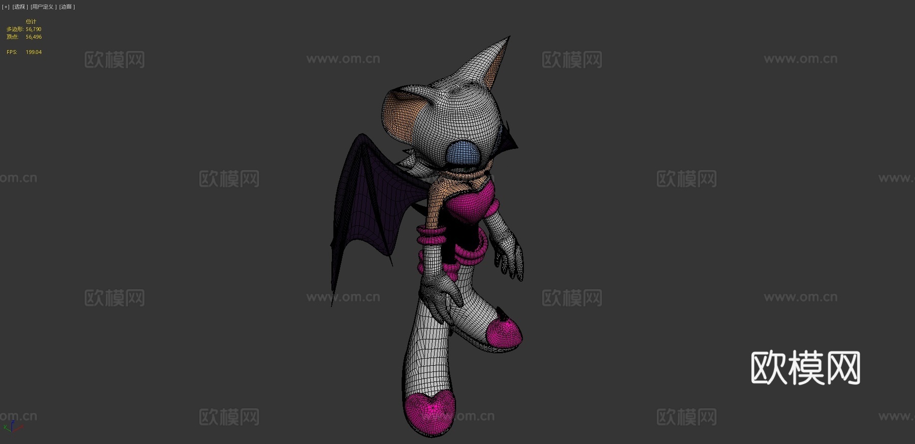 蝙蝠露姬3d模型