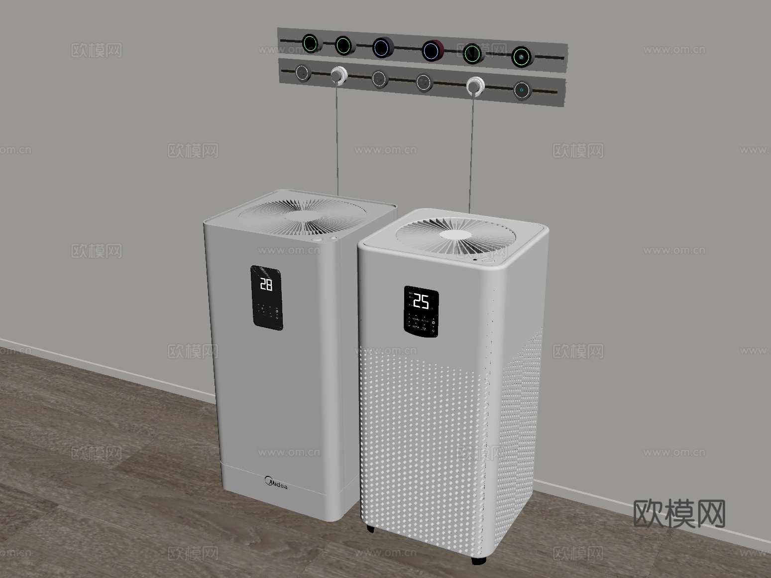 现代取暖器 小型加热器 智能取暖器su模型