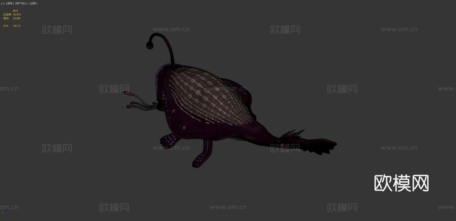 怪物猎人3-3终极版-粉丝艺术模组-鬼蛙3d模型
