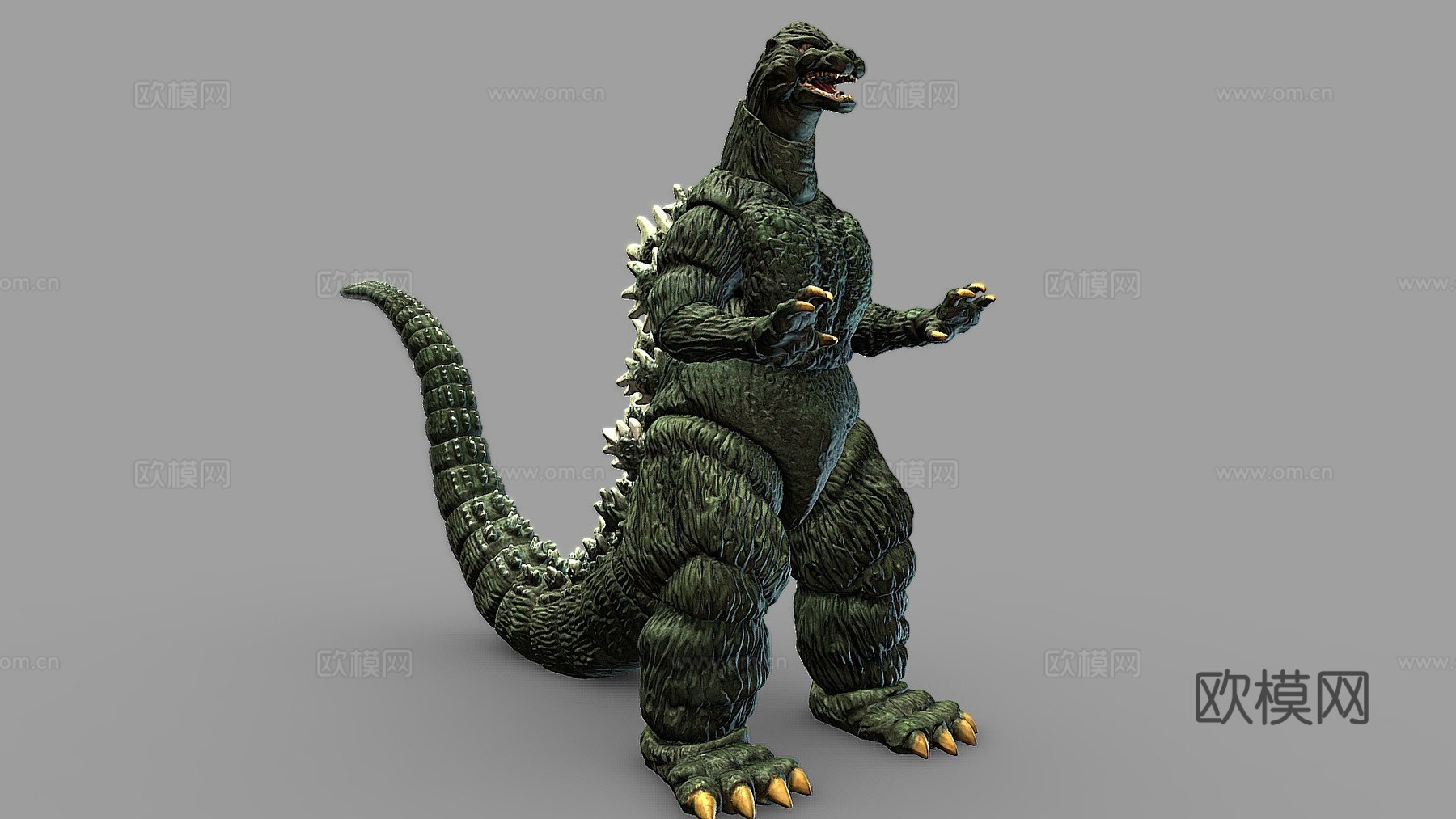 年哥斯拉雕像3D扫描3d模型