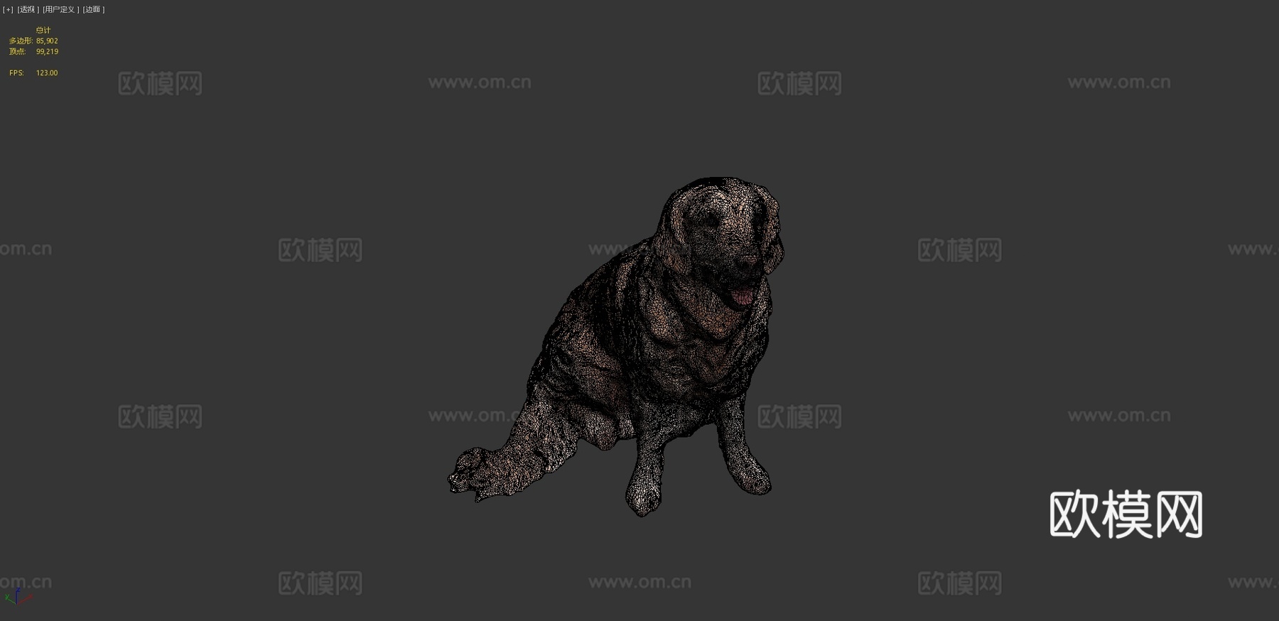 金毛犬23号3d模型