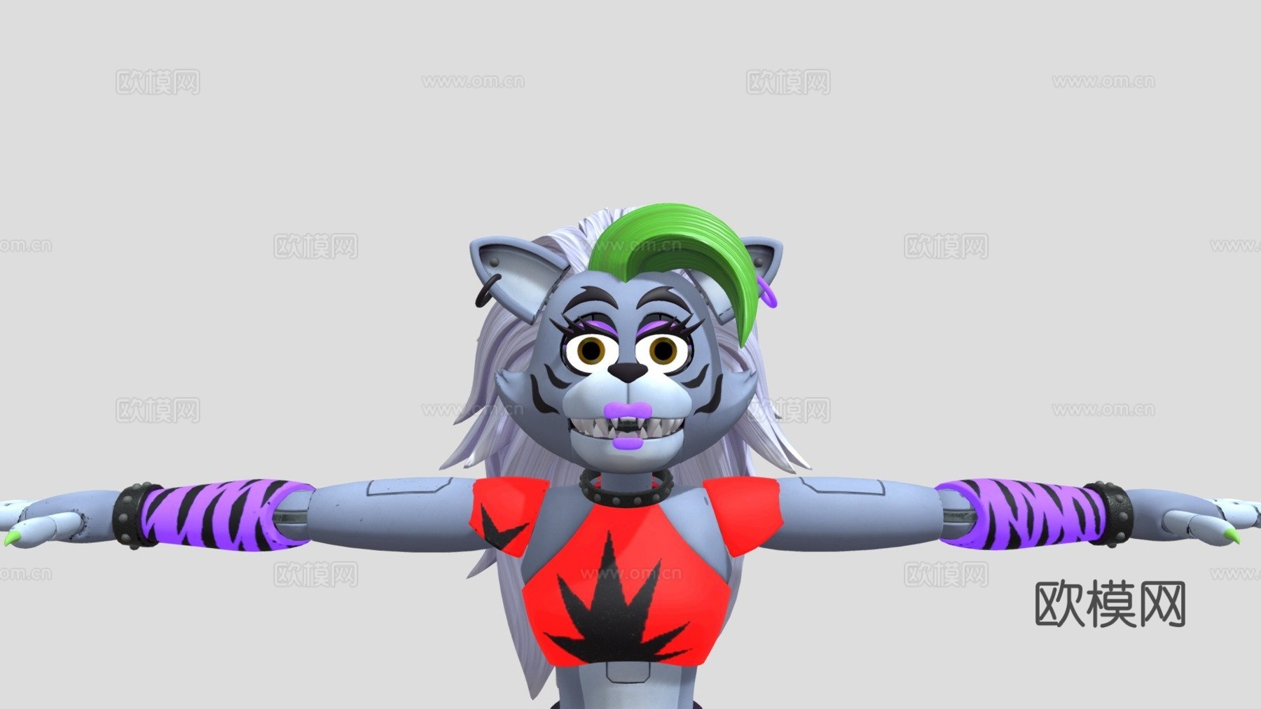 罗克珊狼3d模型
