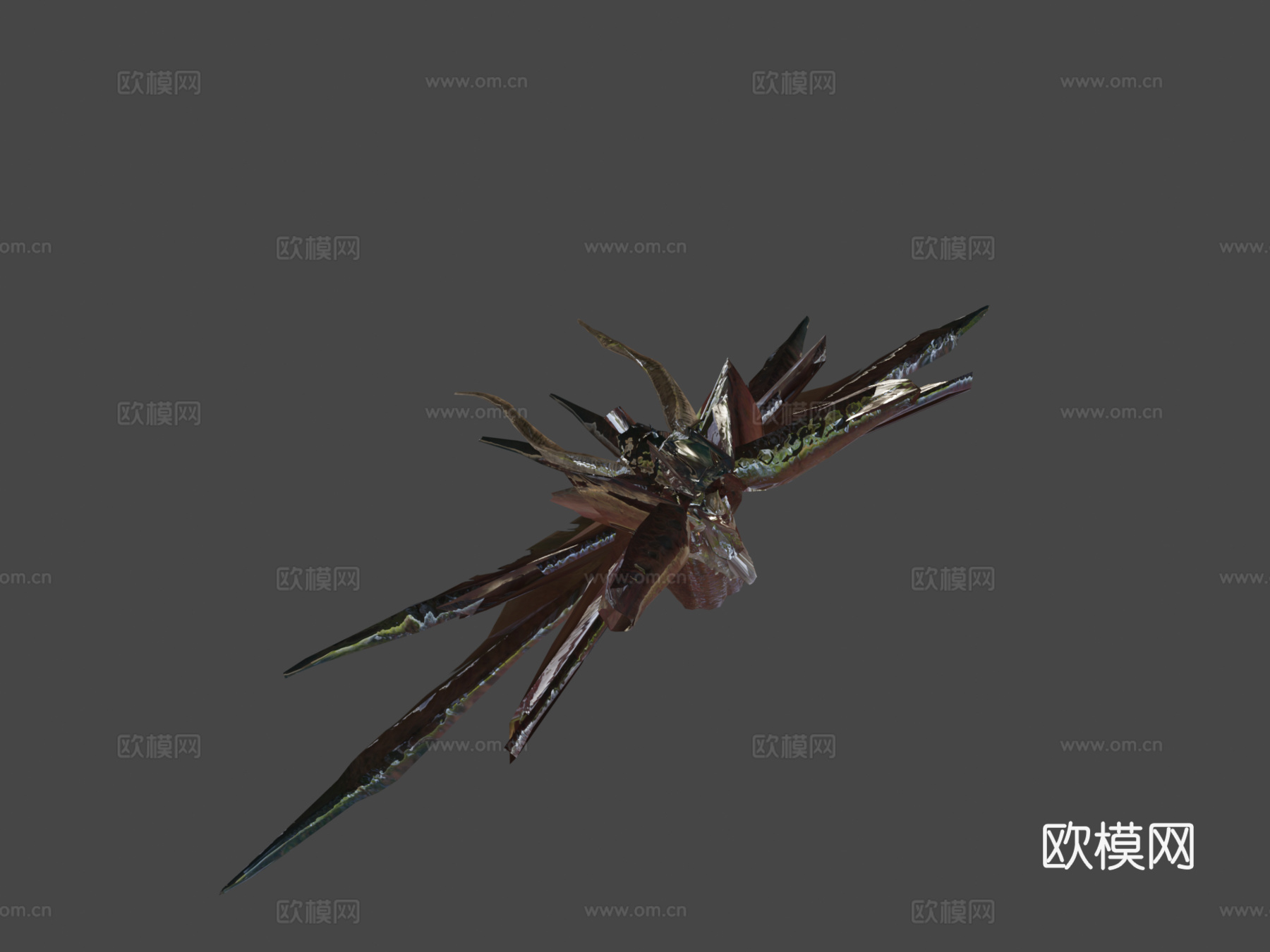 慢动作循环动画龙奔跑3d模型
