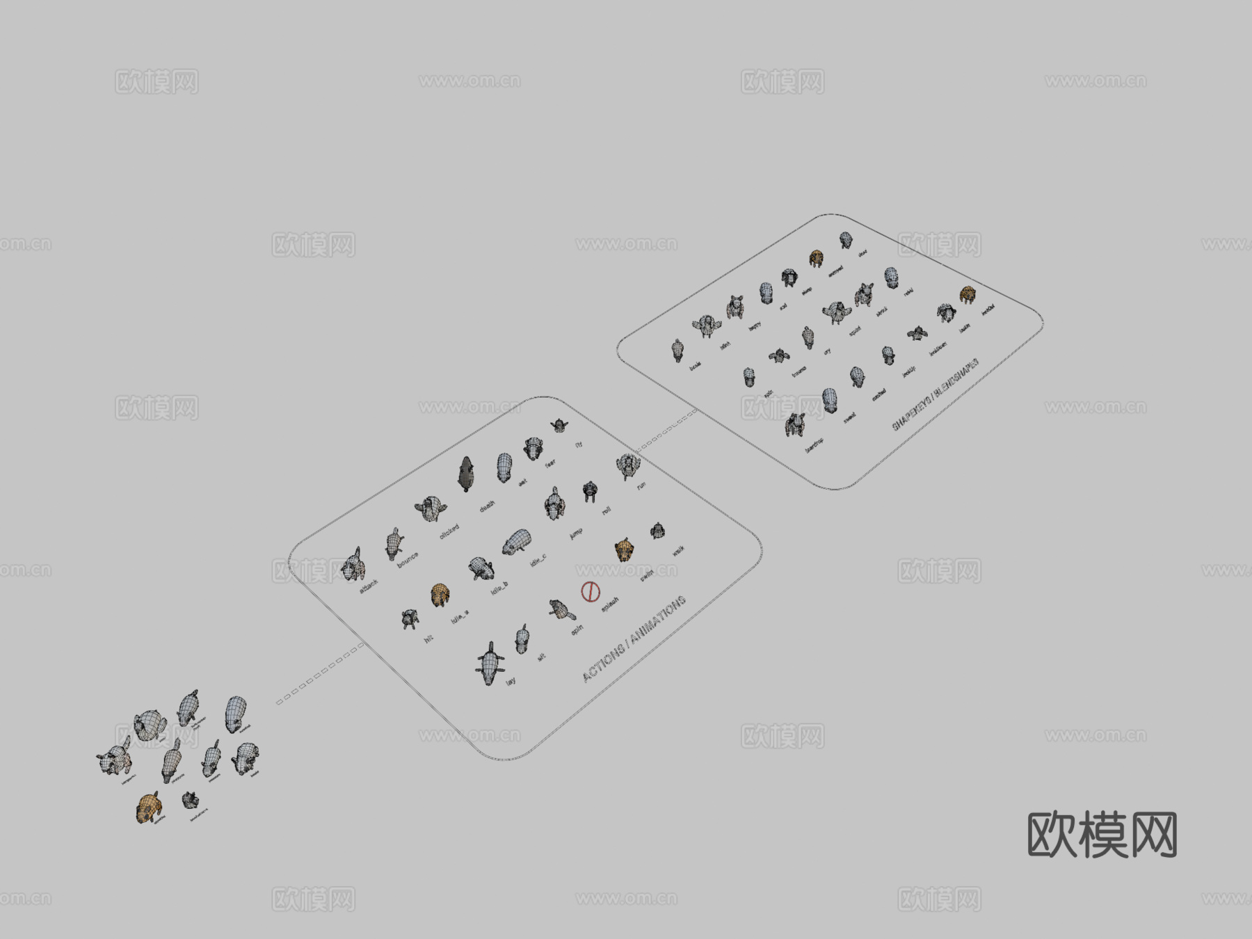 怪趣系列-岛屿动物第一辑3d模型