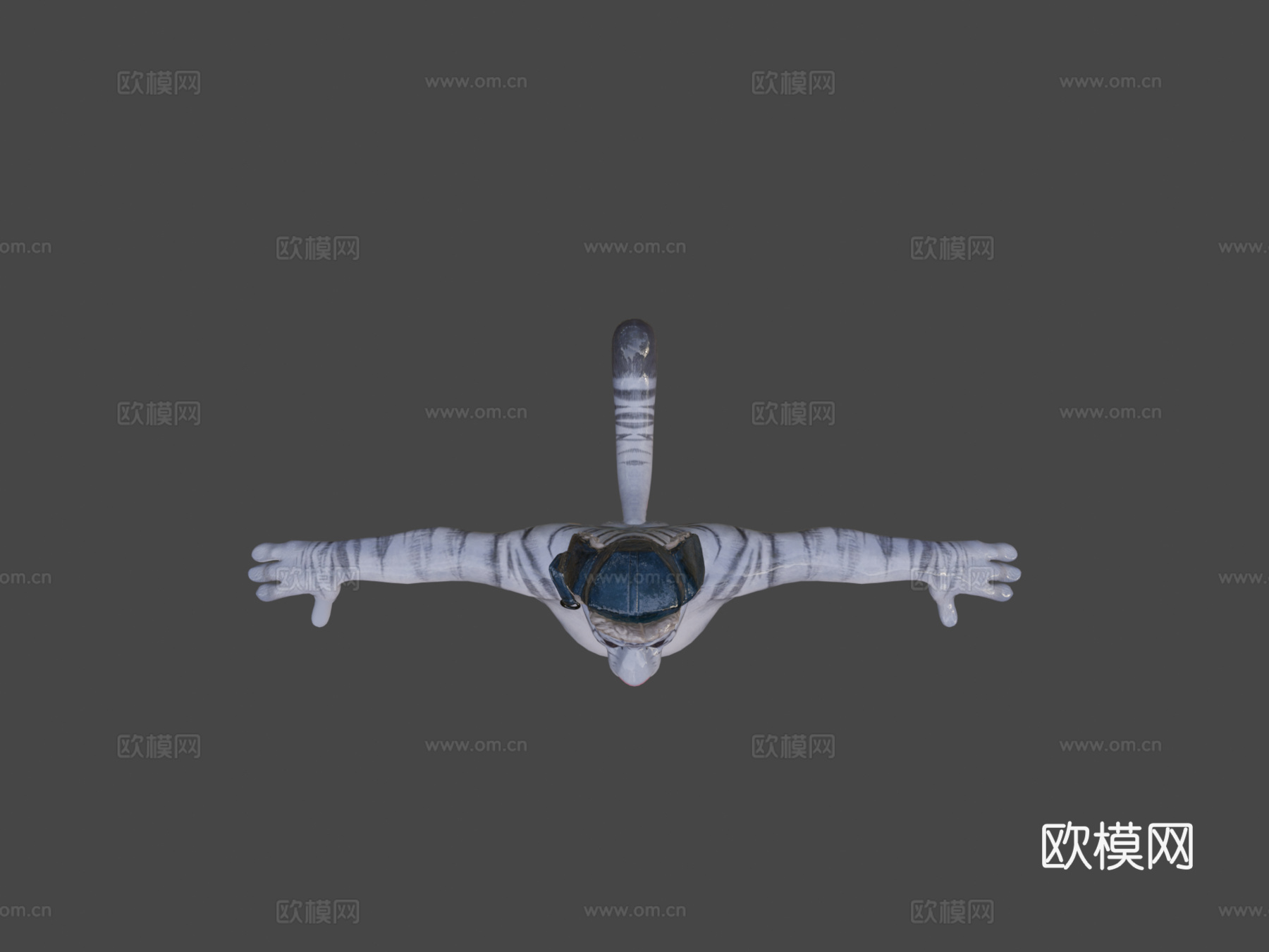 动物城风格西伯利亚虎3d模型