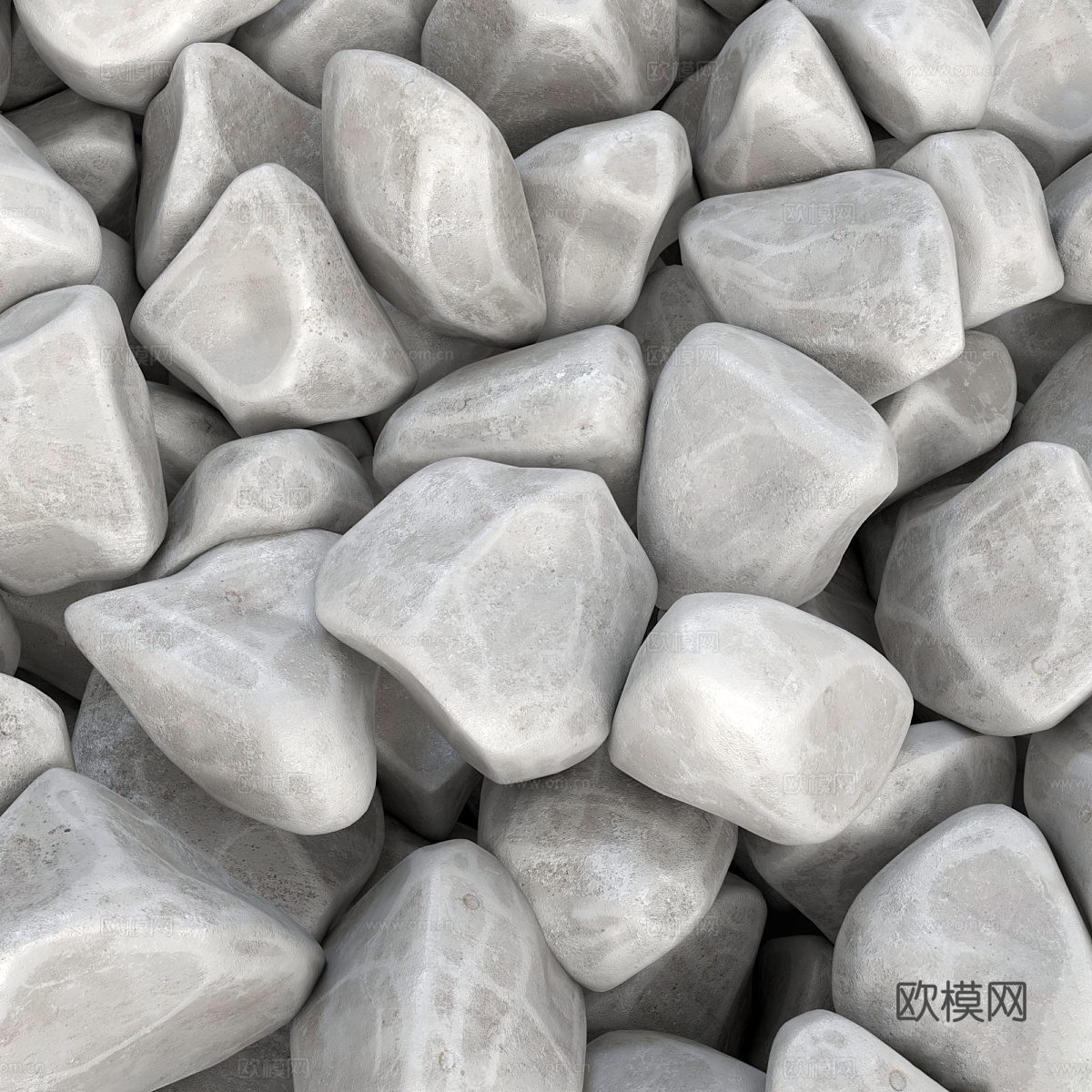 现代鹅卵石 石子3d模型