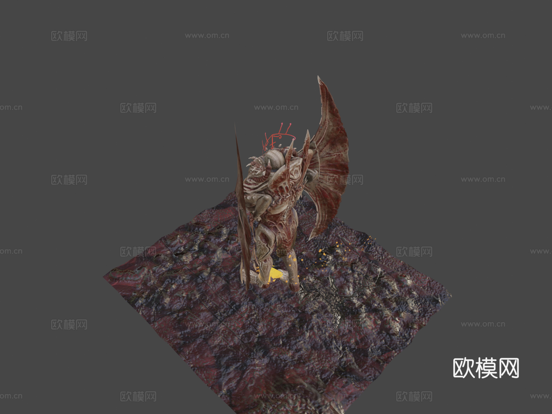 地狱怪物3d模型