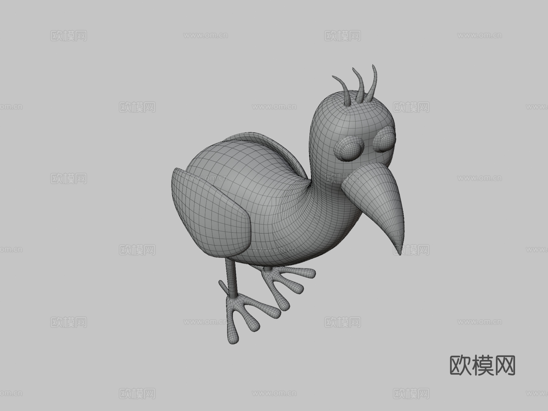 奥皮拉鸟-班班花园3d模型
