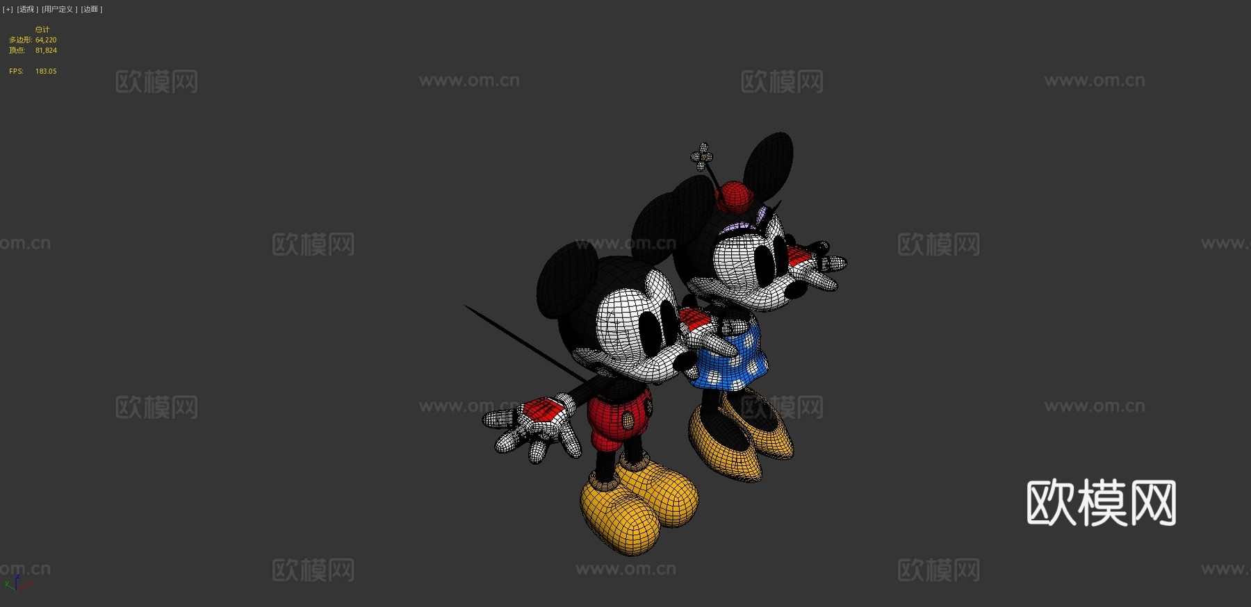 米老鼠和米妮3d模型