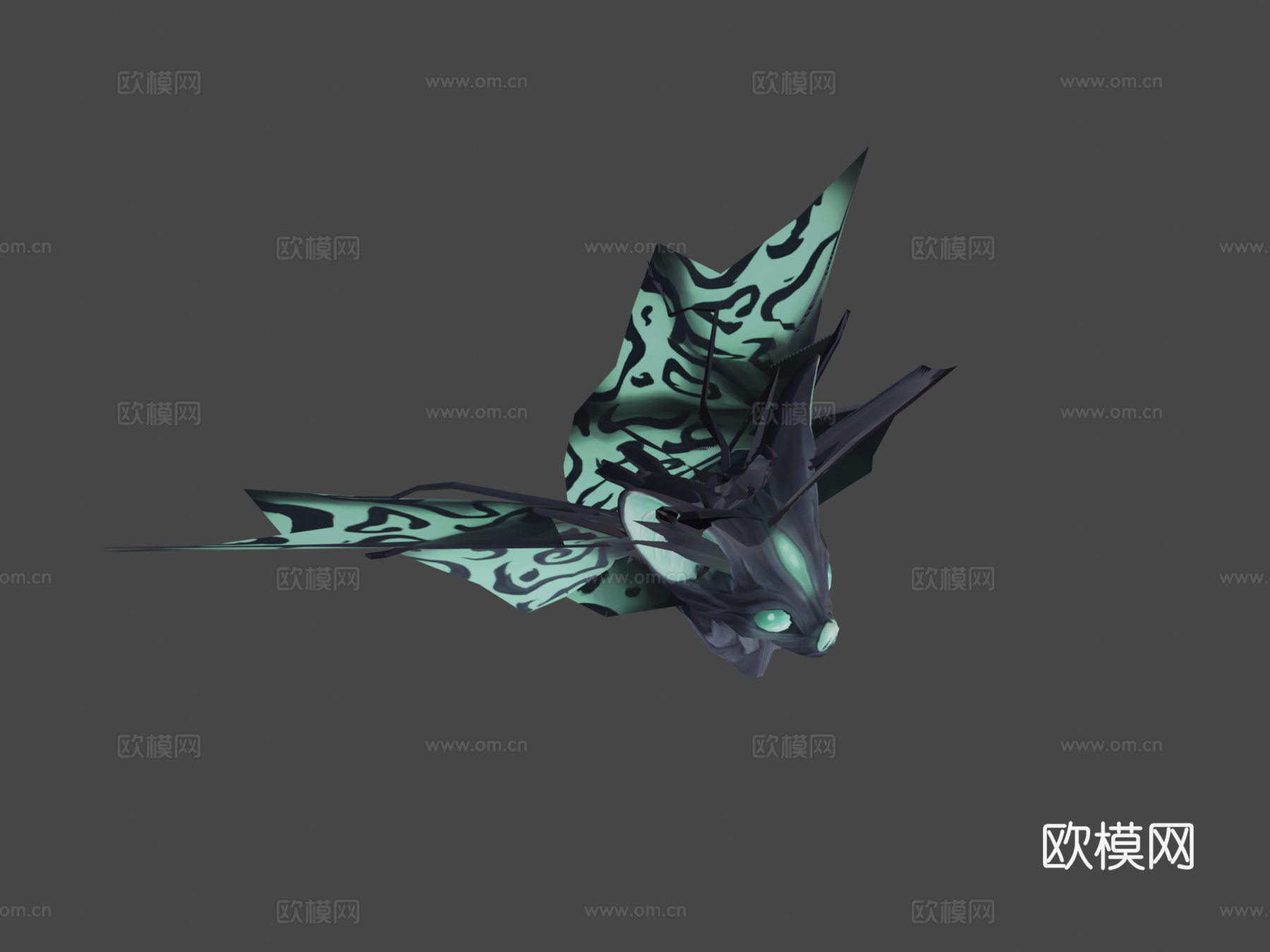 翡翠蝙蝠3d模型