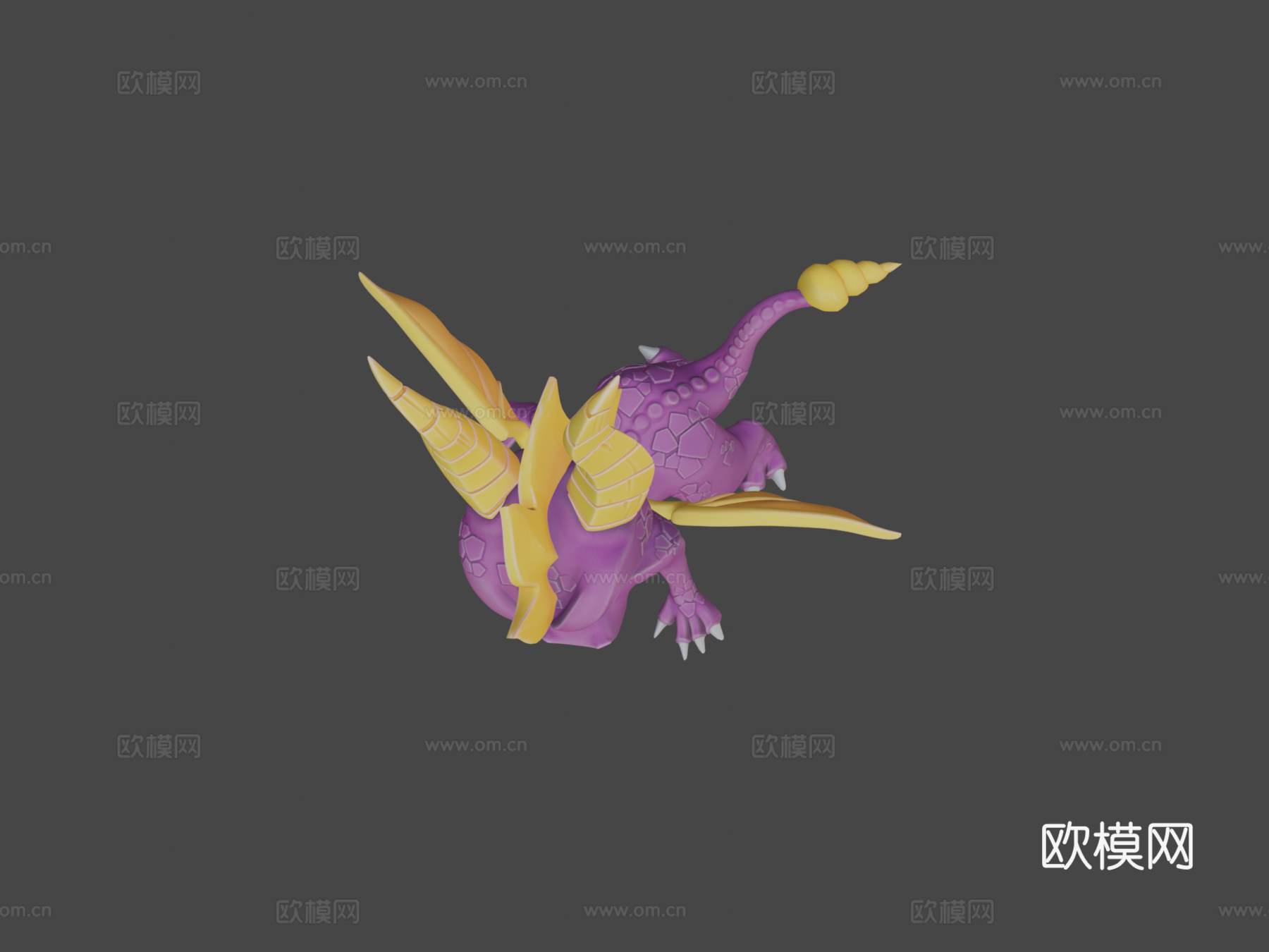 小龙斯派罗同人作品3d模型