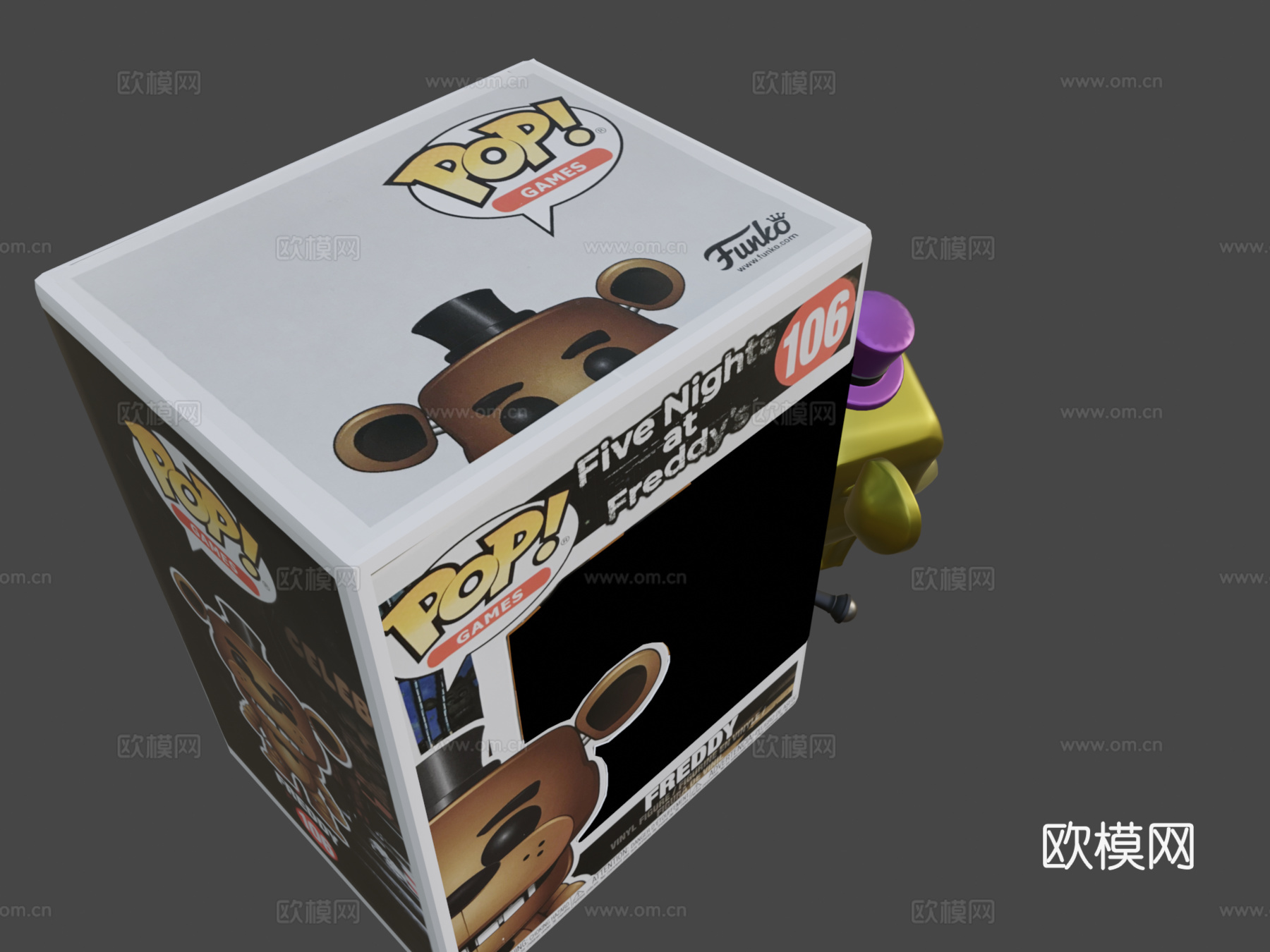 弗雷迪FunkoPop-玩具熊的五夜后宫3d模型