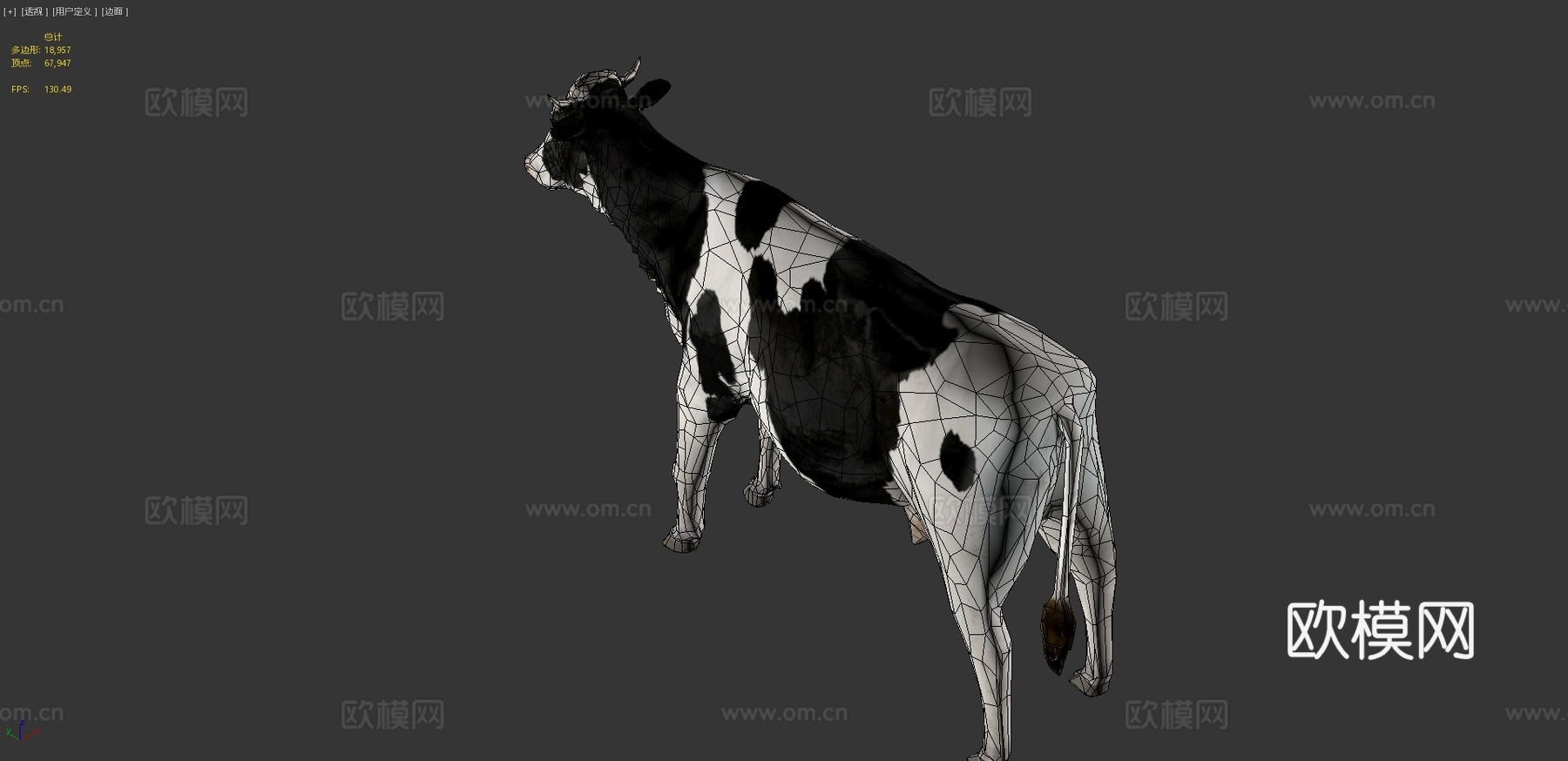 奶牛3d模型
