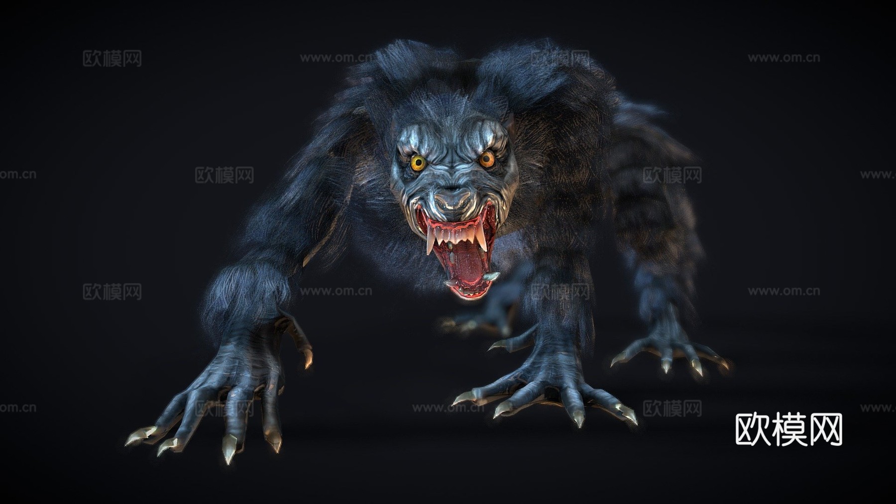 AWIL狼人3d模型