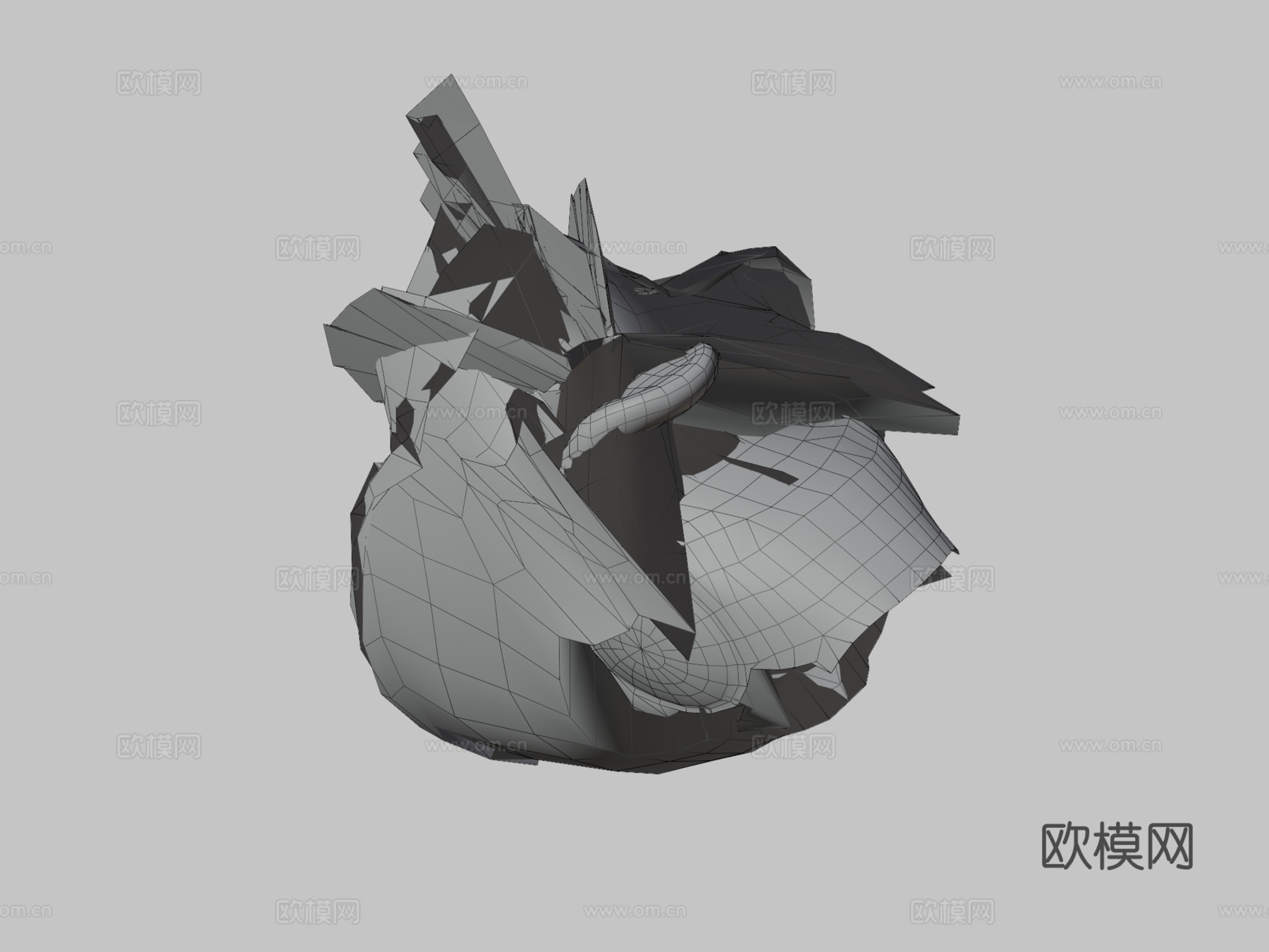 孔雀鱼♀3d模型
