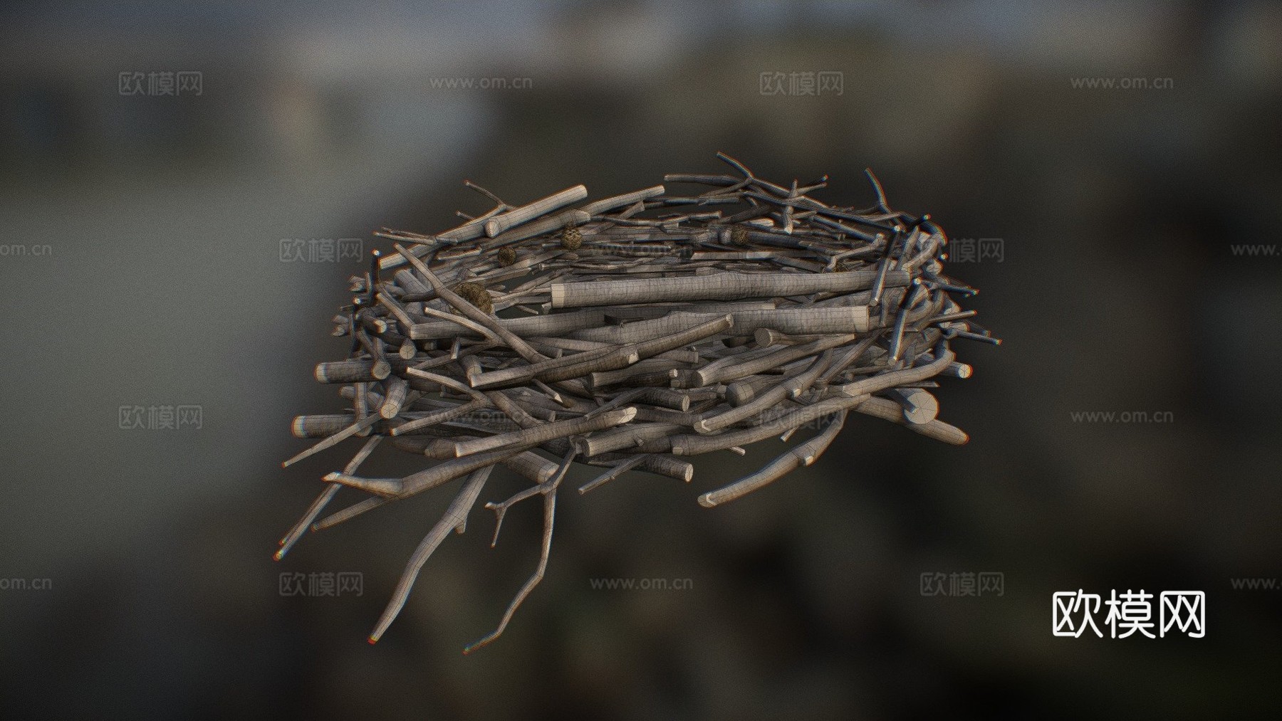 鱼鹰巢概念3d模型