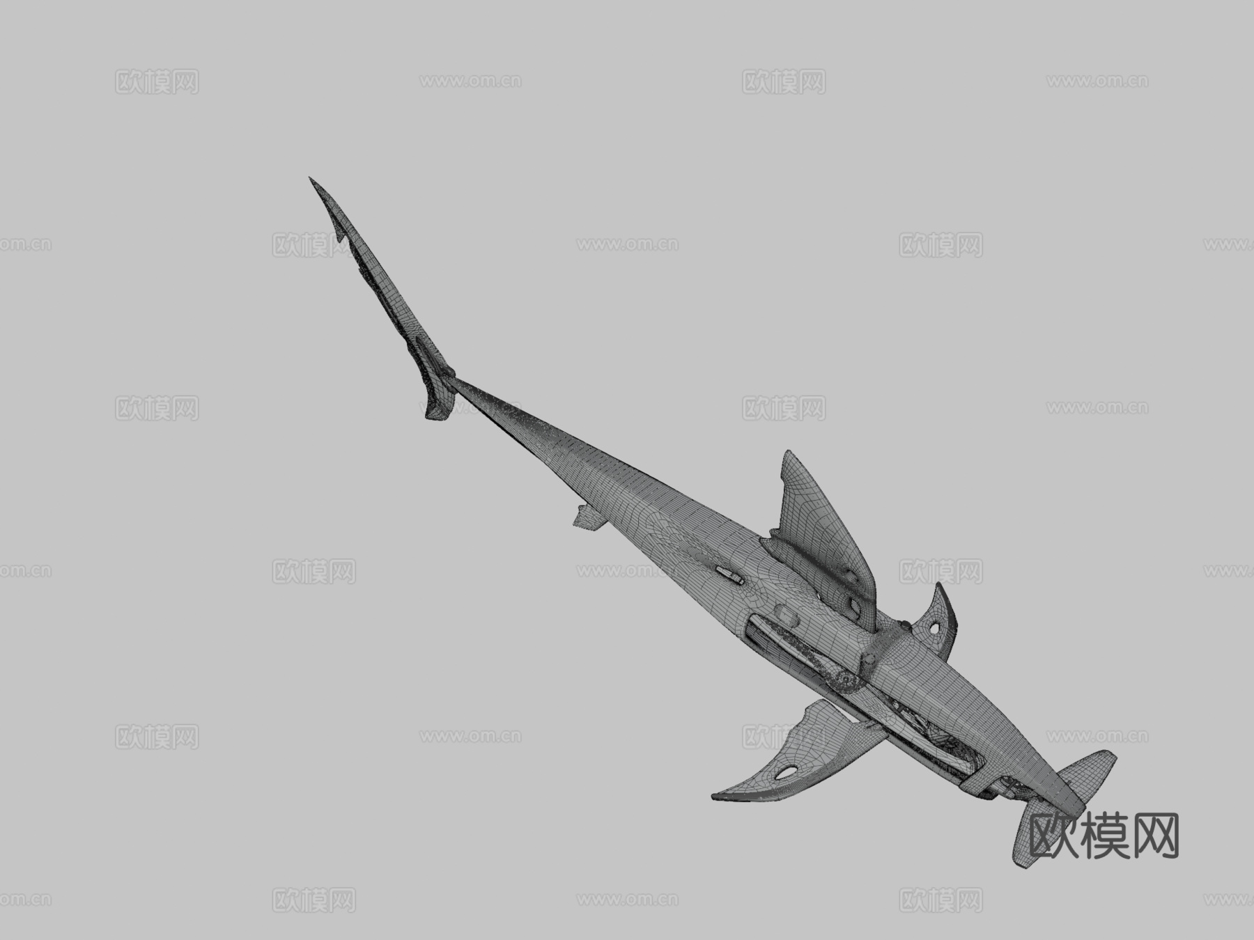 机械鲨鱼3d模型