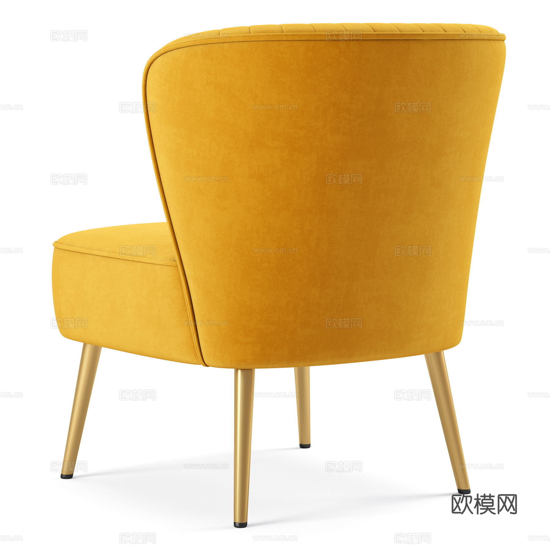 现代轻奢布艺沙发椅3d模型