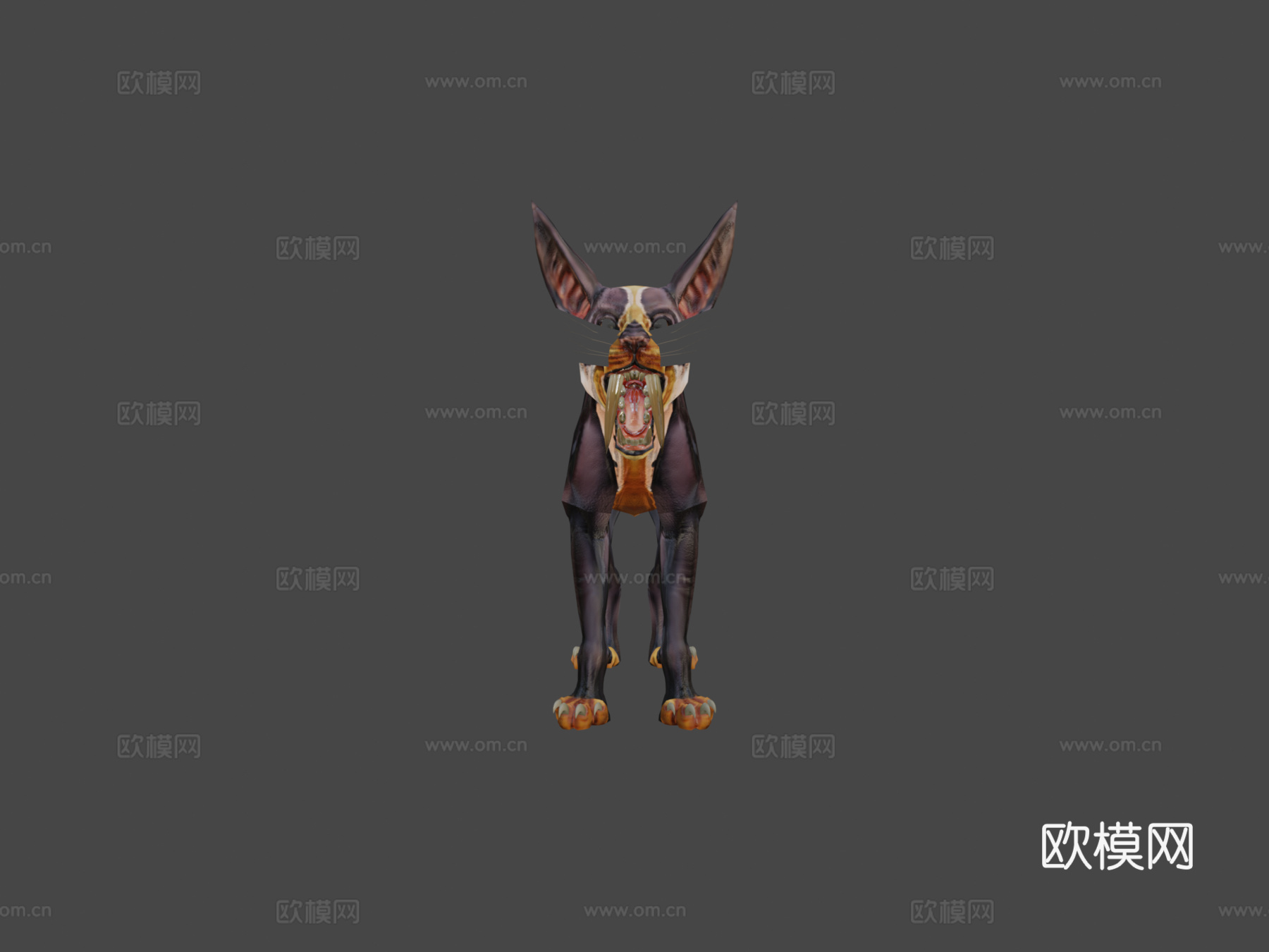 蝾螈猫3d模型
