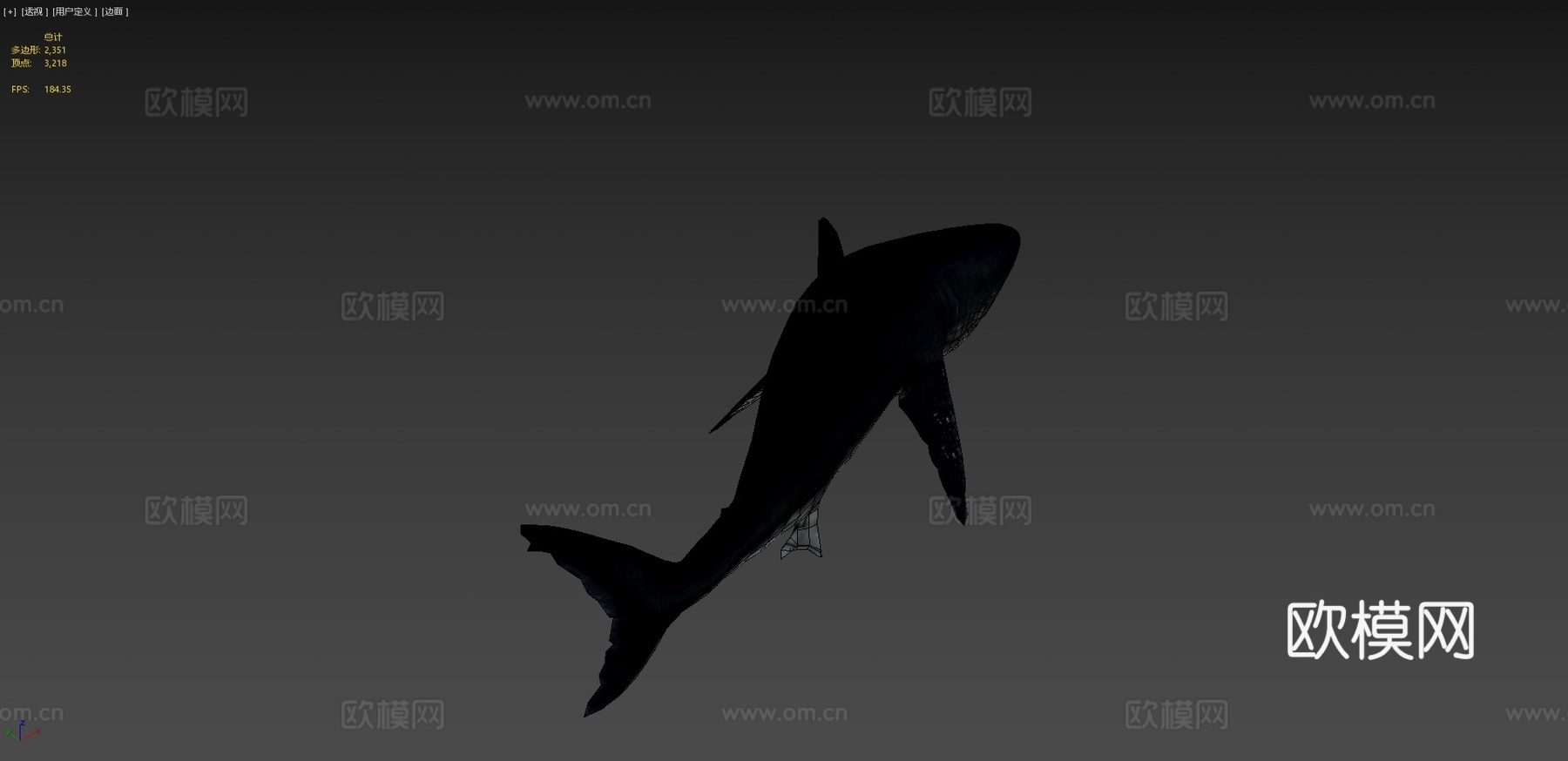 强大巨齿鲨3d模型